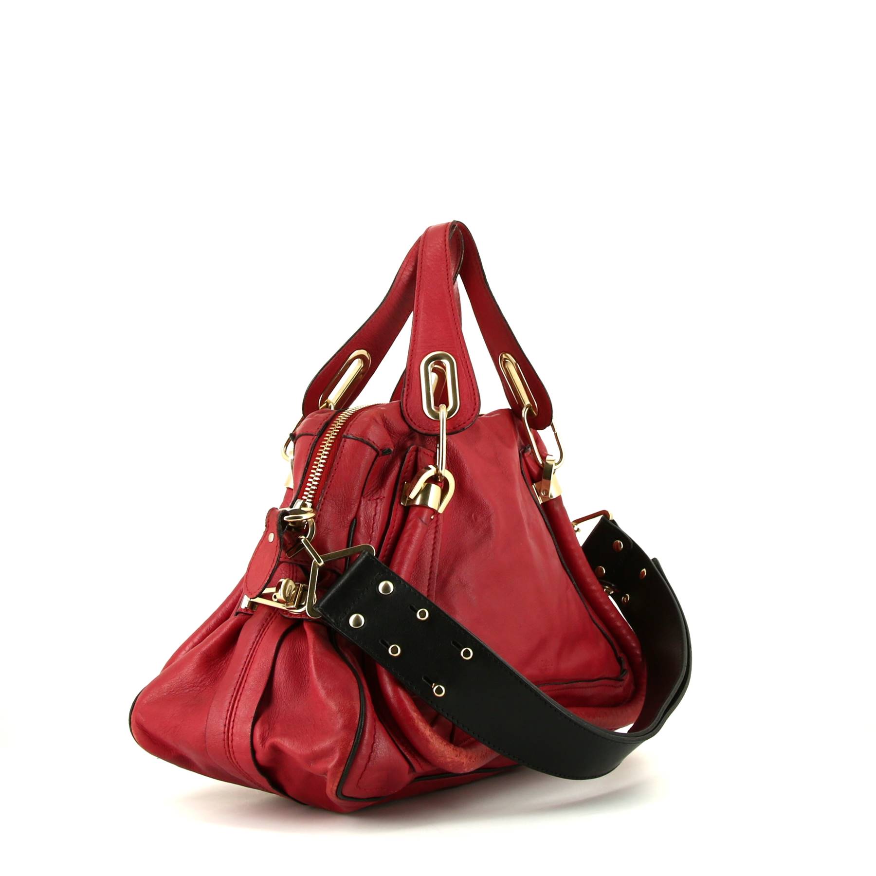 Sac à main Chloé Paraty en cuir rouge