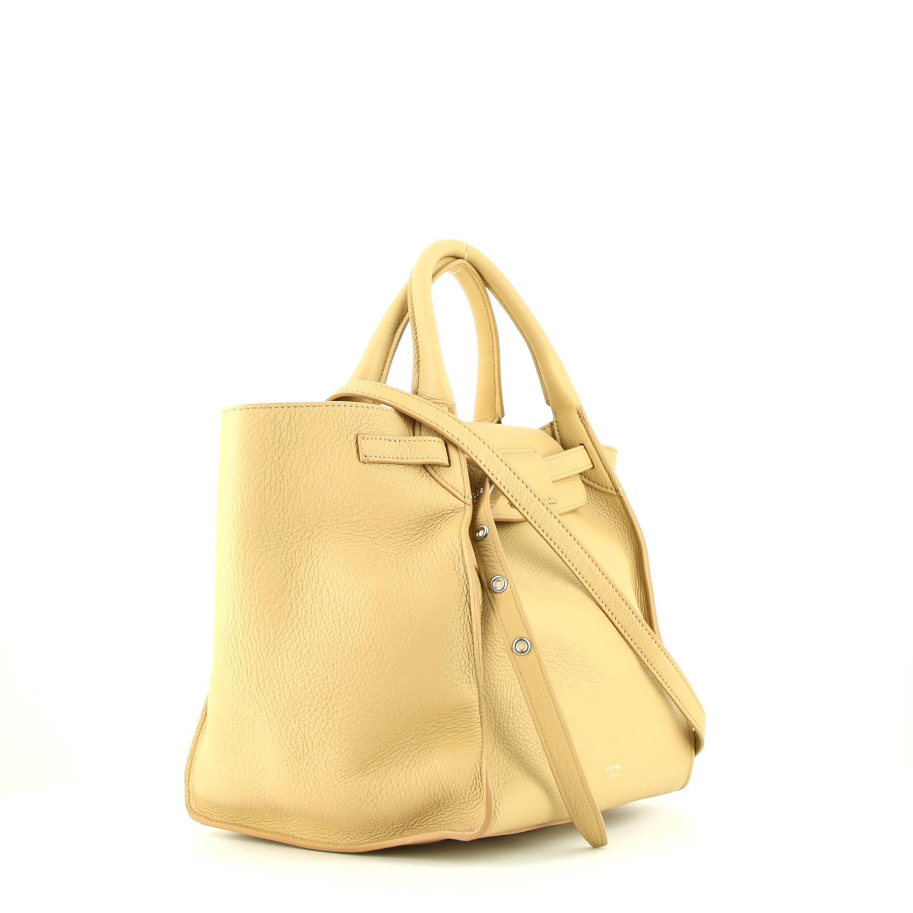 Sac à main Celine  Big Bag en cuir grainé beige