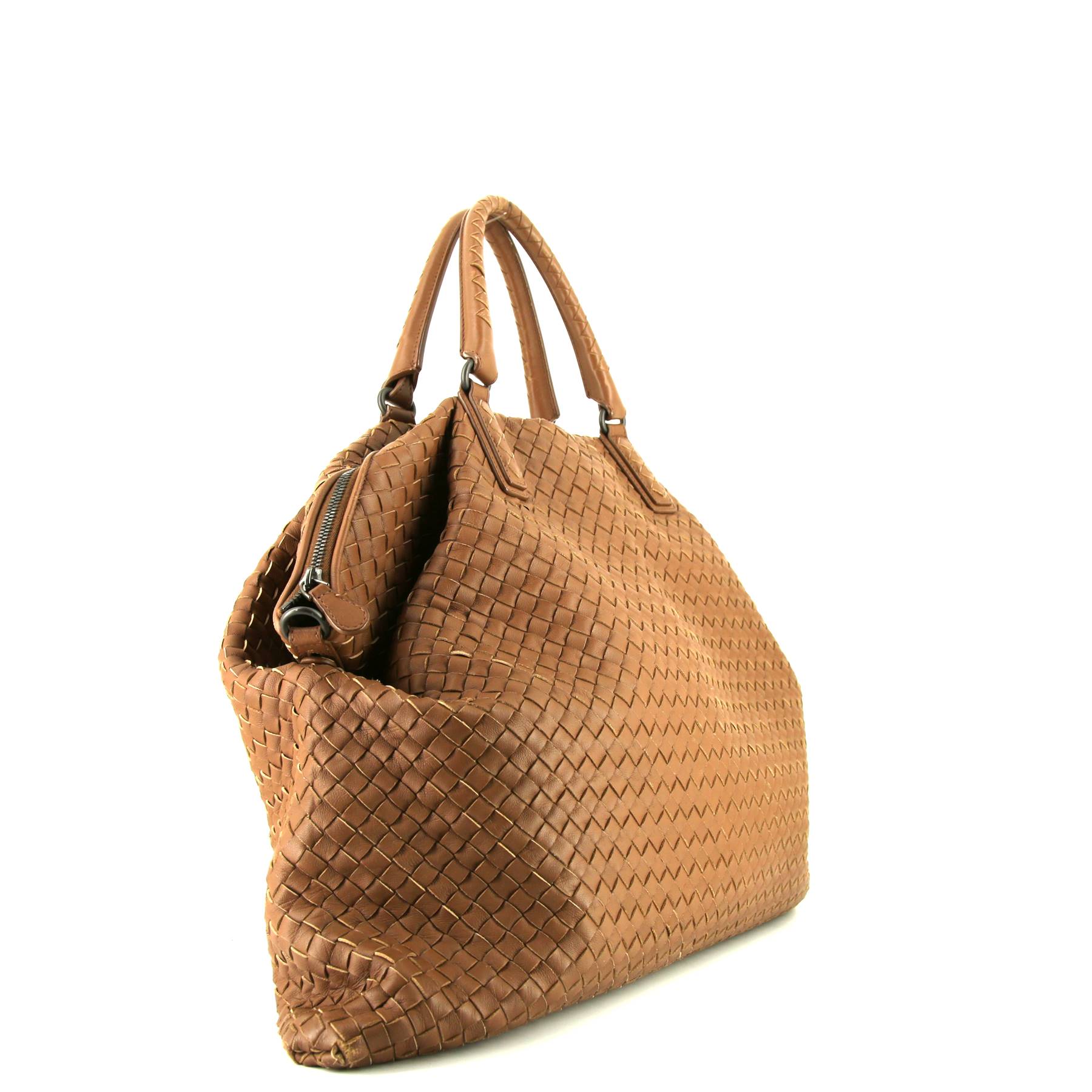 Bolso de mano Bottega Veneta  Convertible en cuero intrecciato color oro