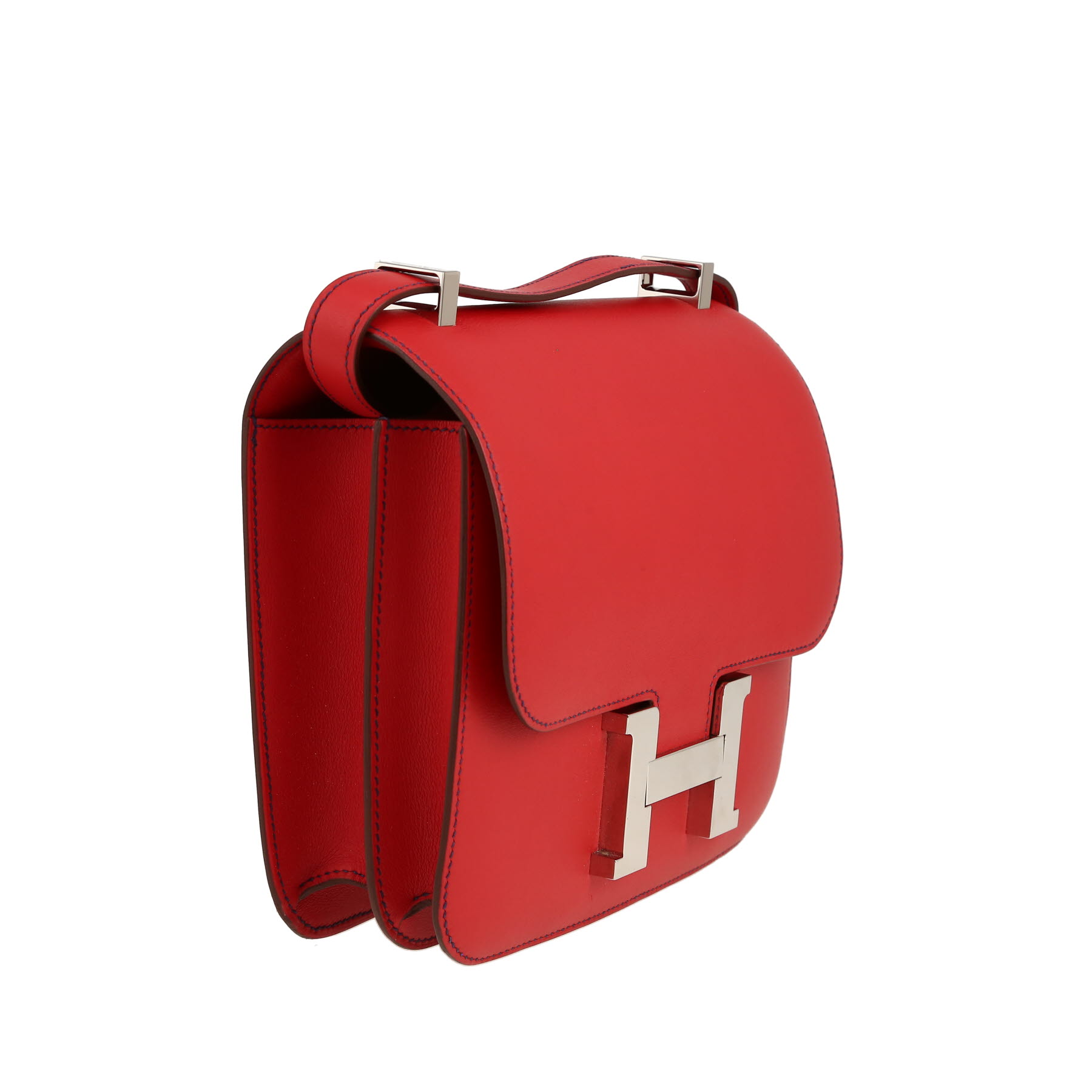 Hermès  Constance large model  shoulder bag  in red Swift leather