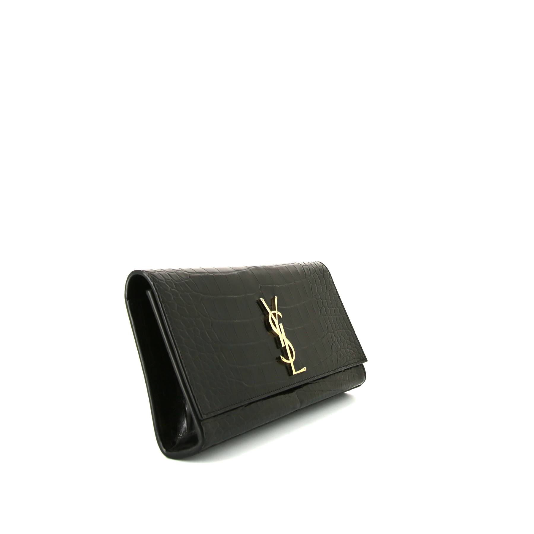 Pochette Saint Laurent  Kate in alligatore nero