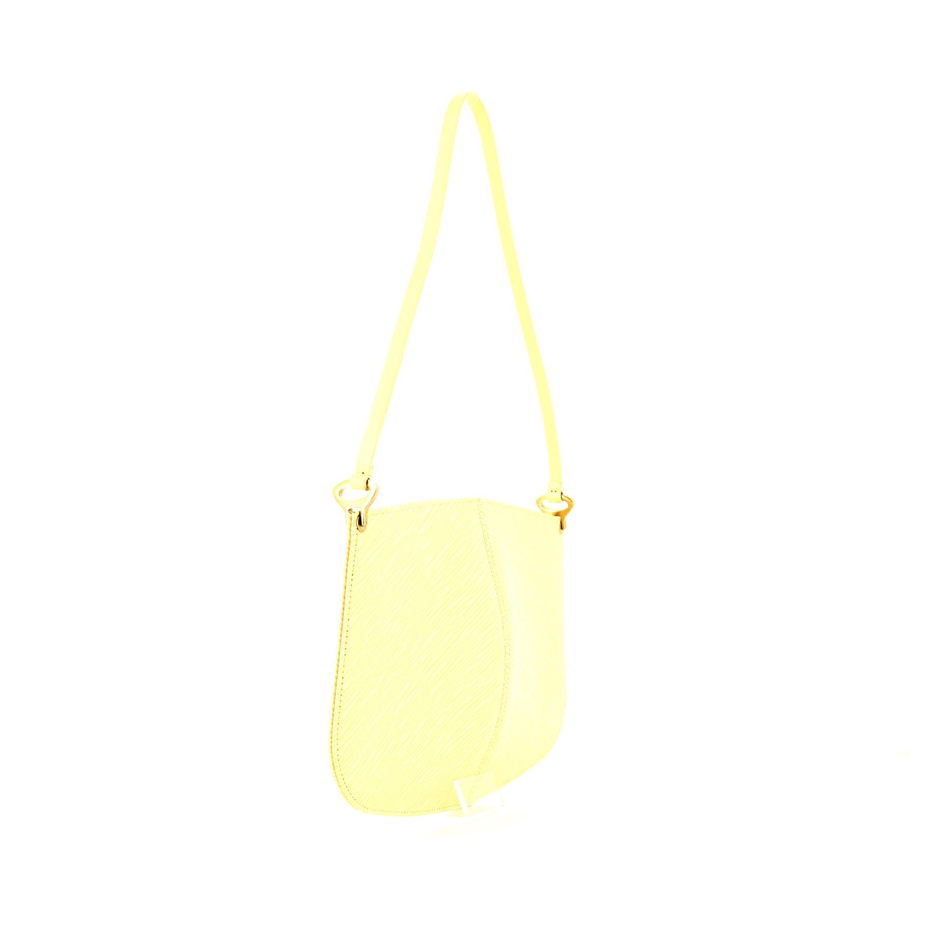 Sac à main Louis Vuitton Demi Lune en cuir épi beige