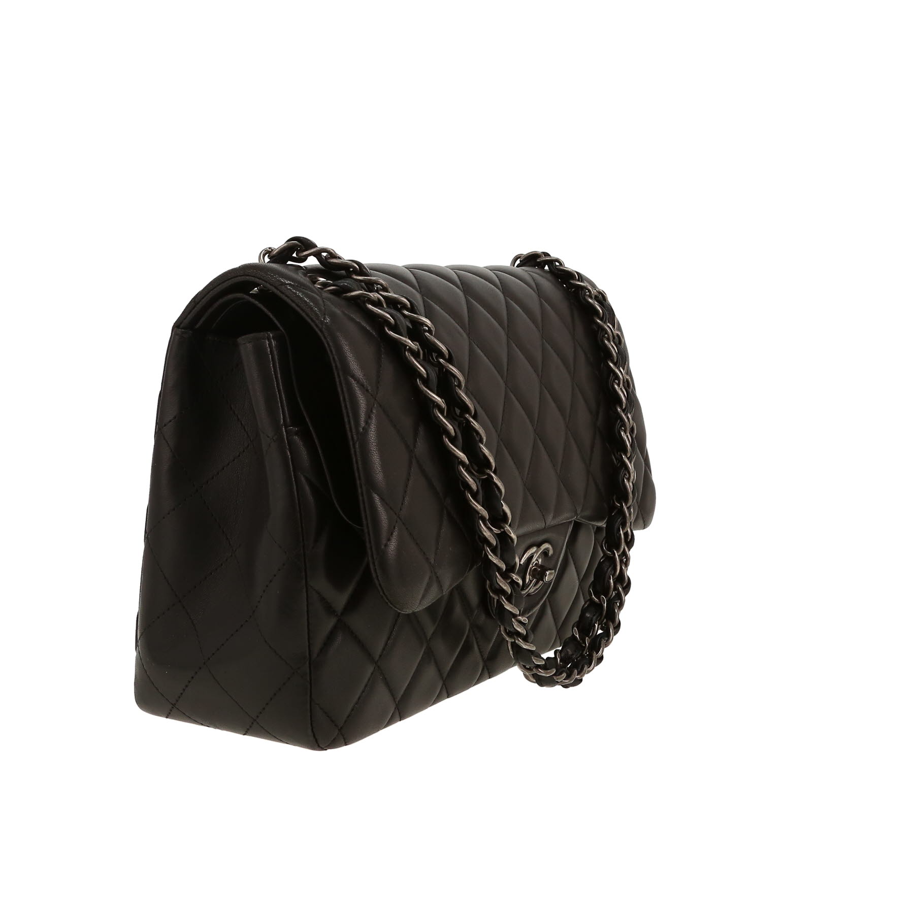 Borsa Chanel  Timeless Jumbo in pelle trapuntata nera