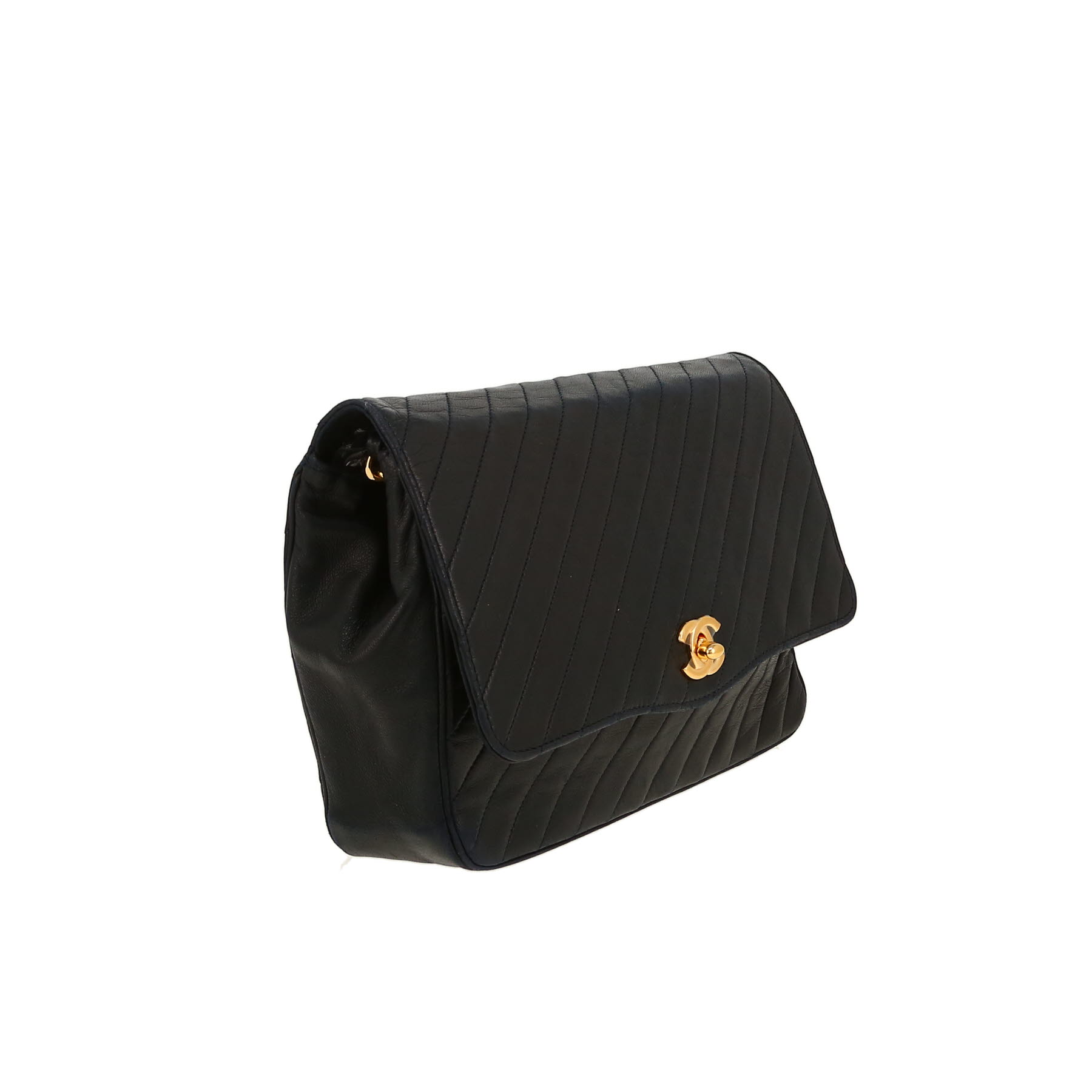 Borsa Chanel  Vintage in pelle blu marino