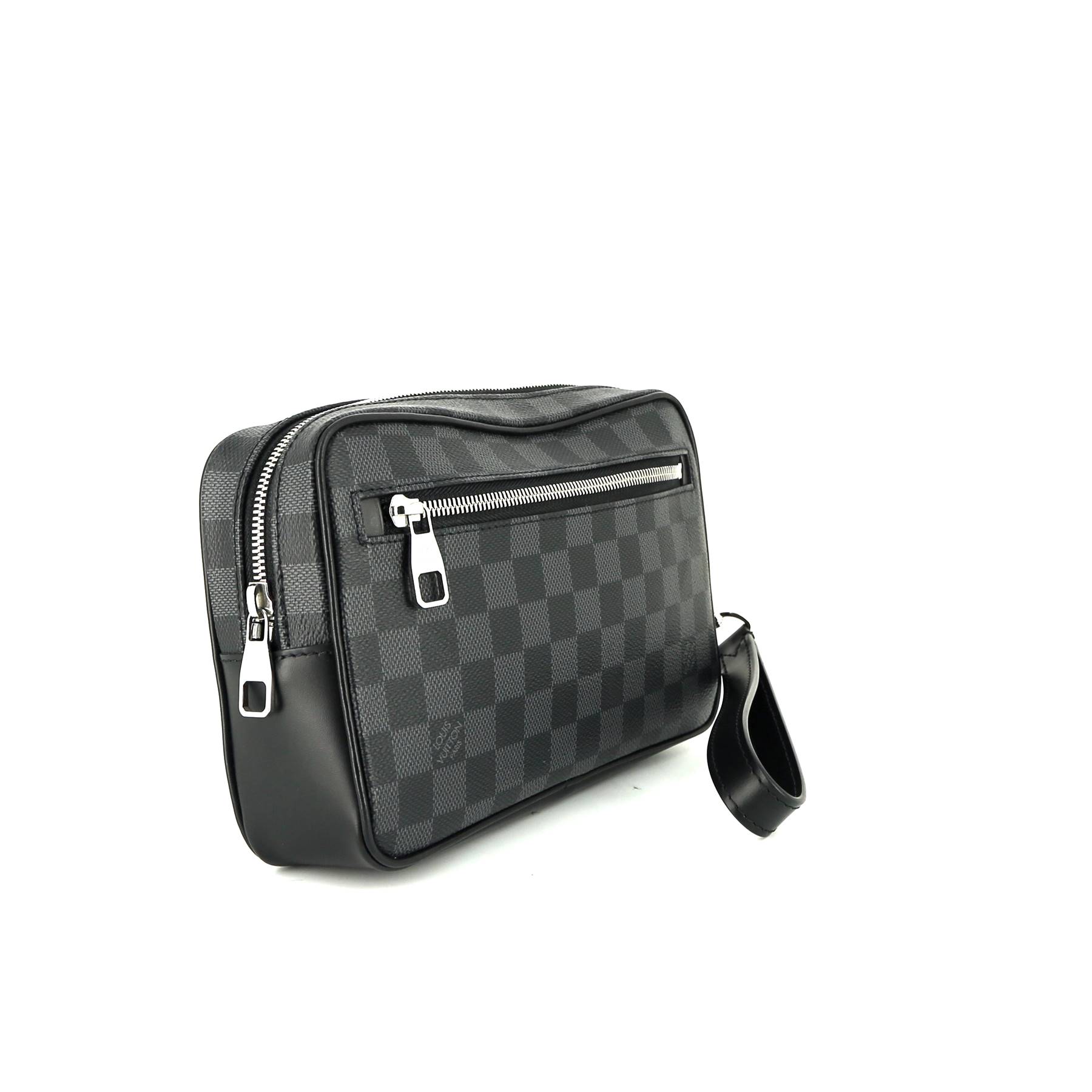 Louis Vuitton  Kasaï pouch  in grey Graphite damier canvas
