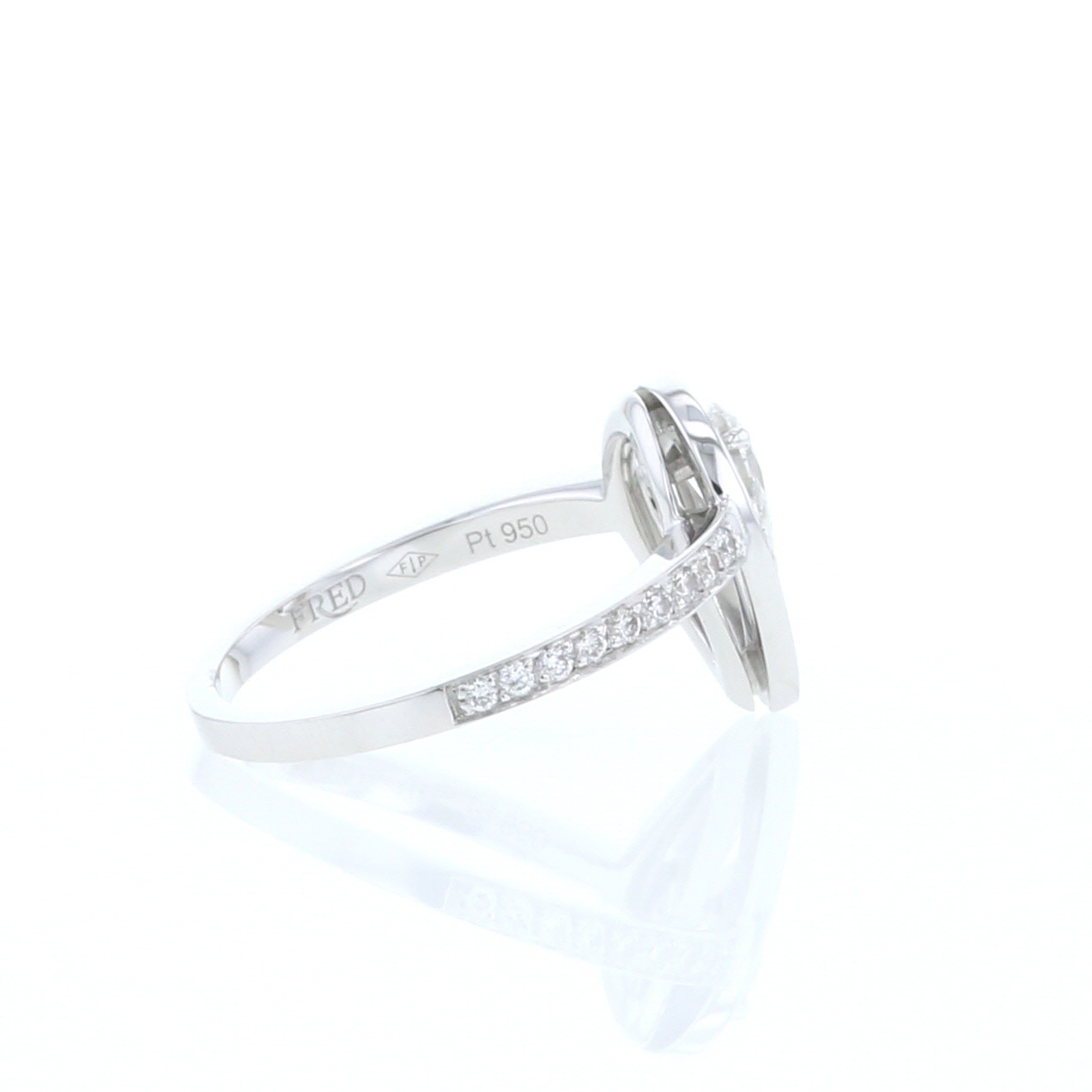 Anello Fred Lovelight in platino e diamanti (0.30 ct)