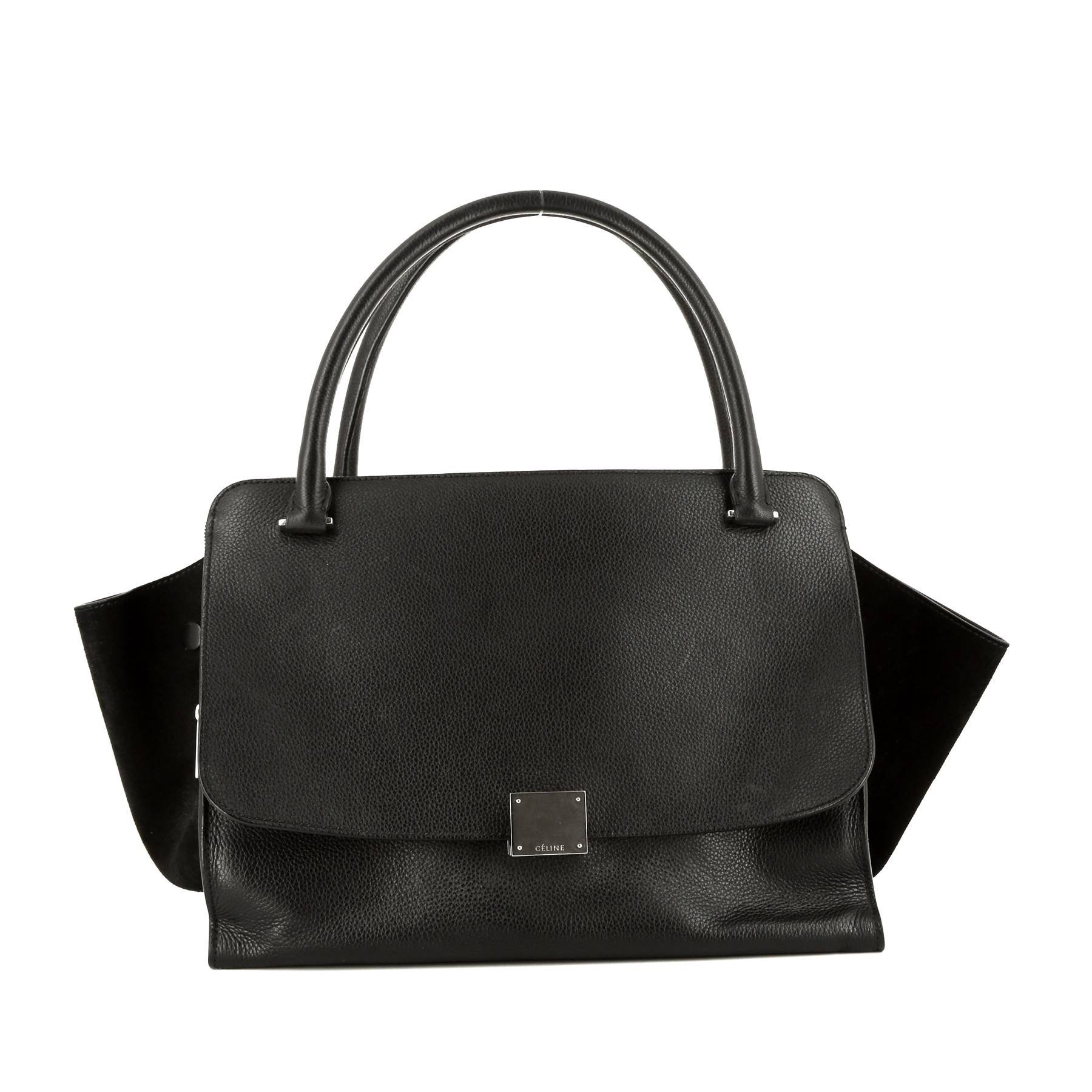 セリーヌ Celine Supple Calfskin Teen Victoire Black 1867591 – FASHIONPHILE