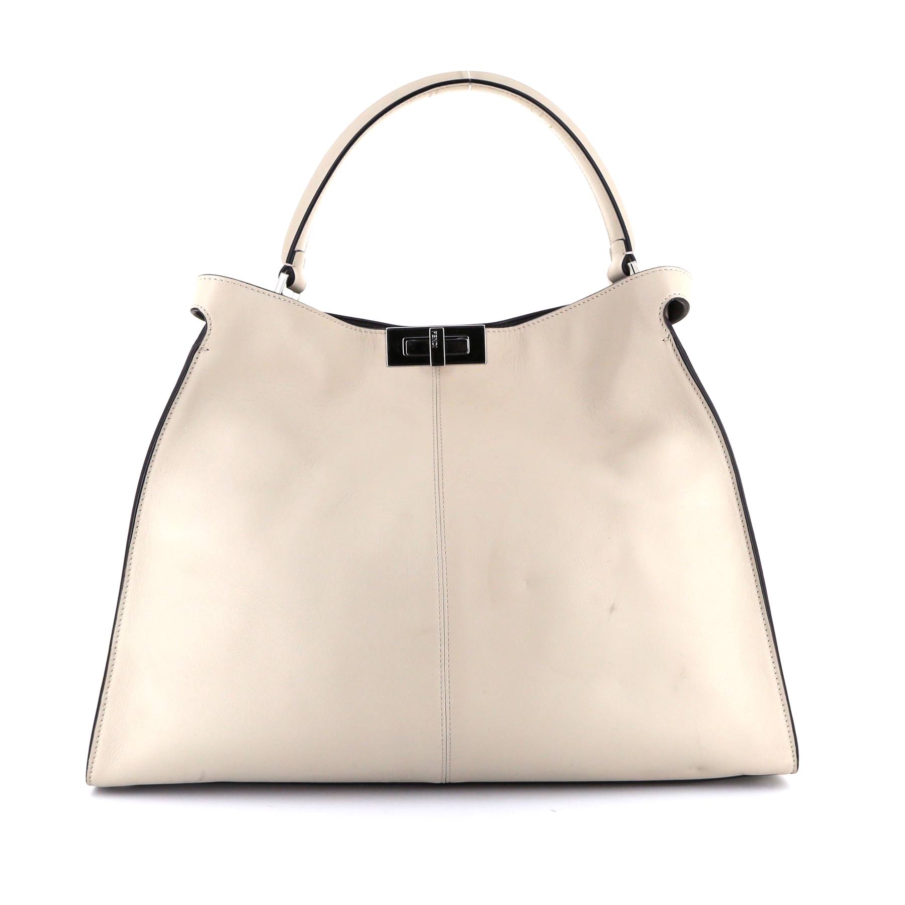 FENDI peekaboo　X-LITE　WHITE Peekaboo x-lite leather tote Fendi White in Leather - 48332567
