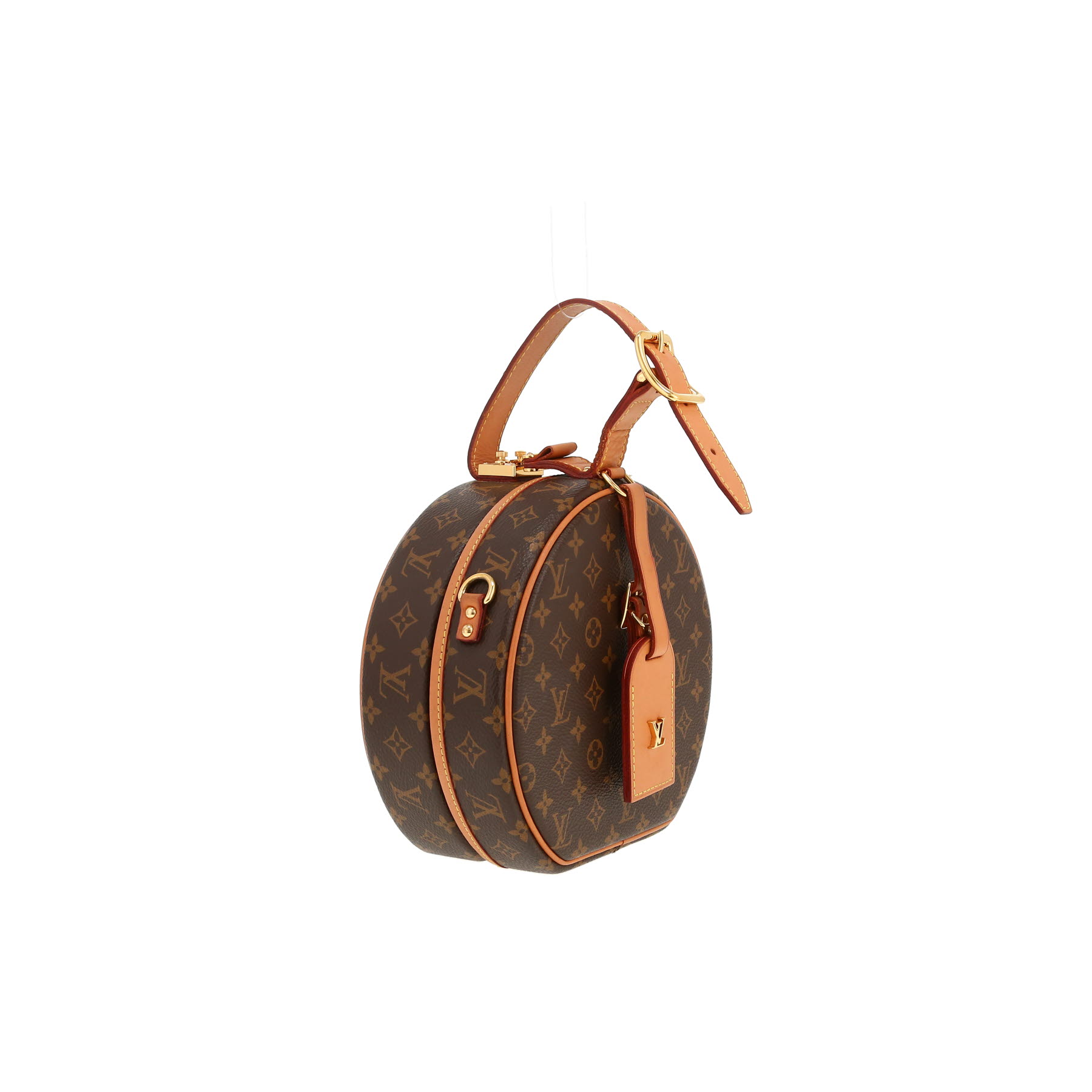 Sac à main Louis Vuitton  Petite boîte chapeau en toile monogram et cuir naturel