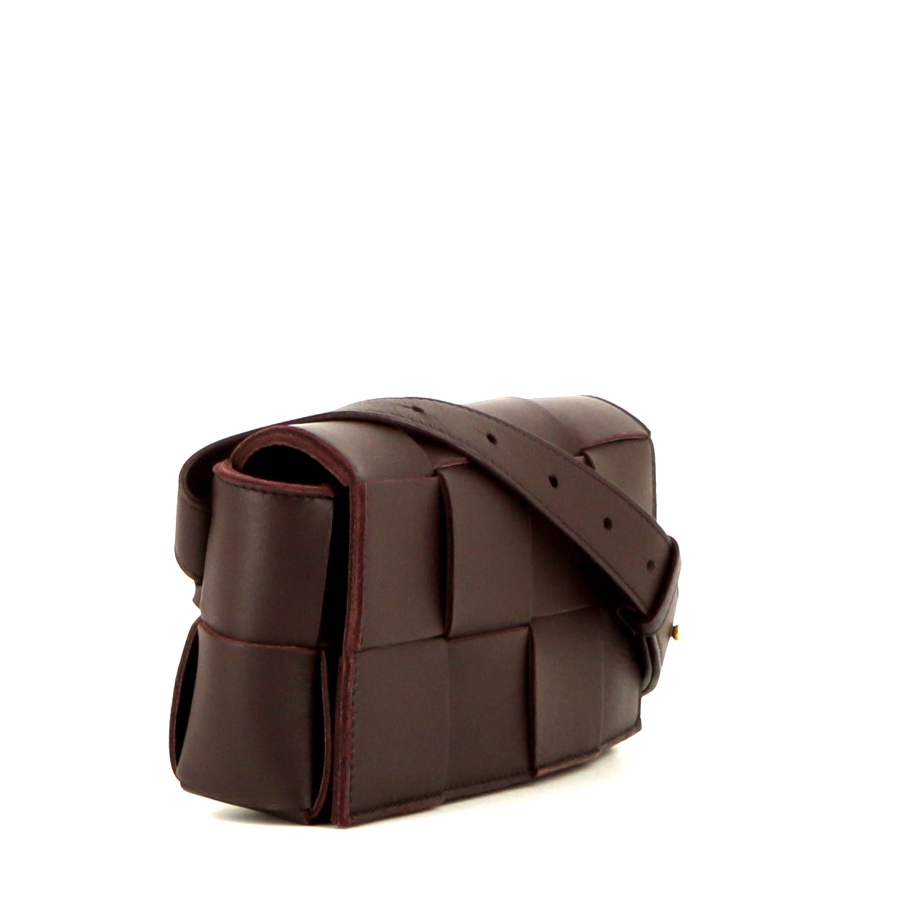Pochette-ceinture Bottega Veneta  Cassette en cuir intrecciato aubergine