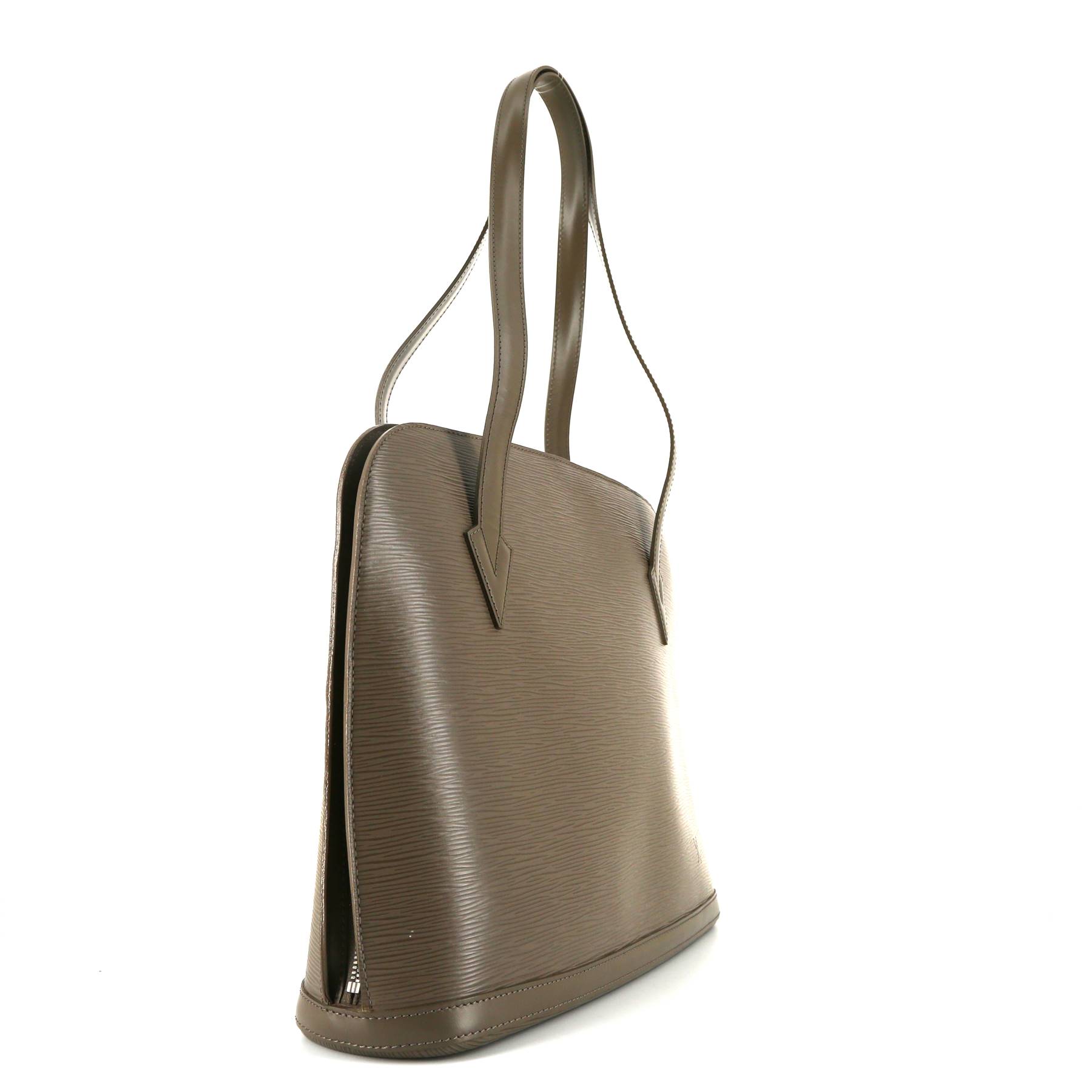 Borsa Louis Vuitton Lussac in pelle Epi color talpa