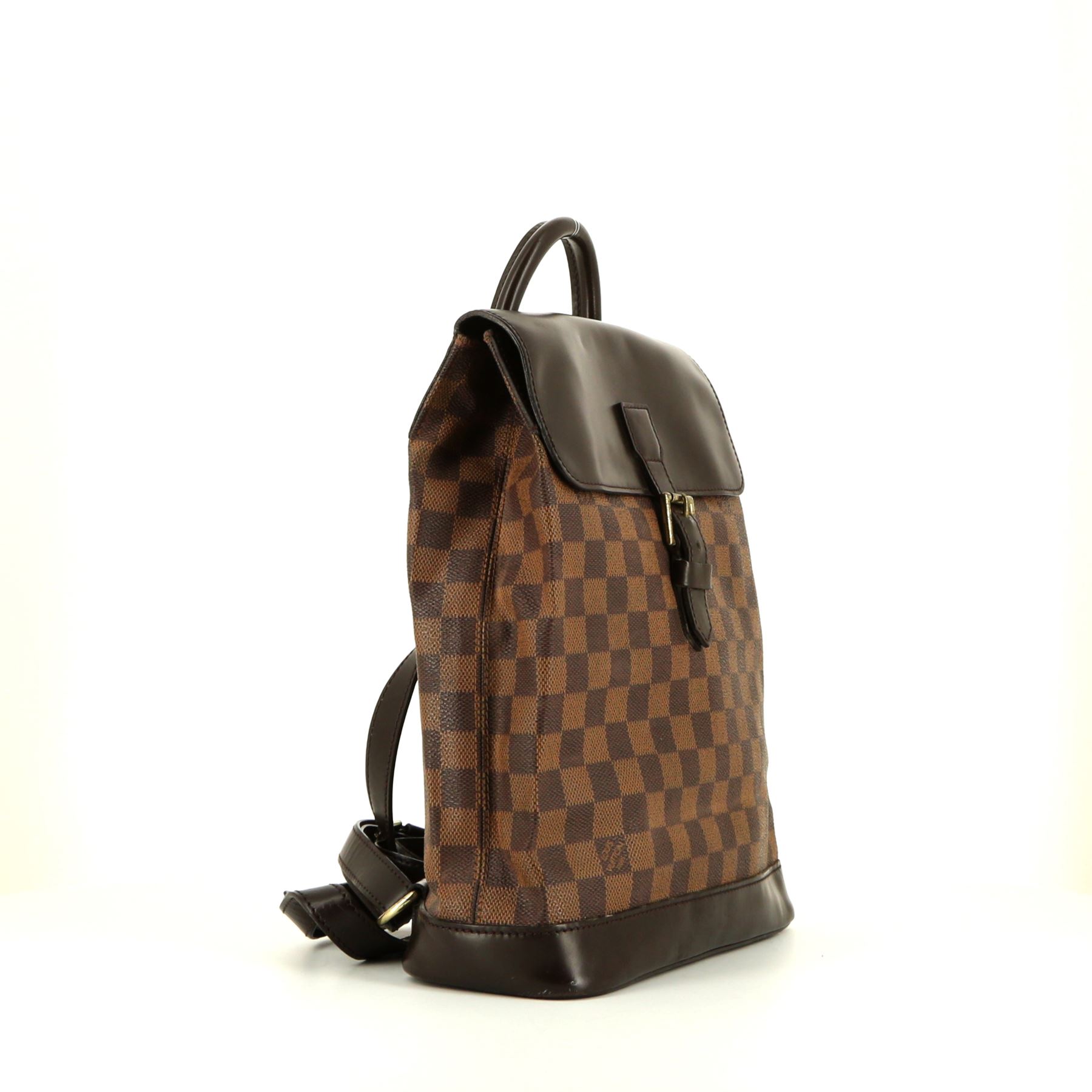 Louis Vuitton Soho backpack in ebene damier canvas and brown leather