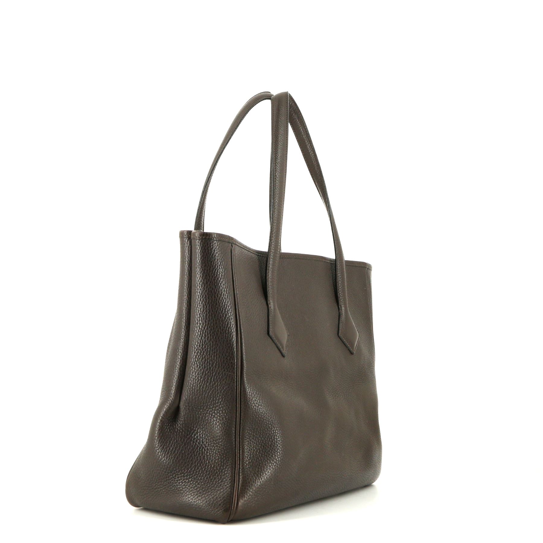 Sac cabas Hermès Victoria en cuir togo marron