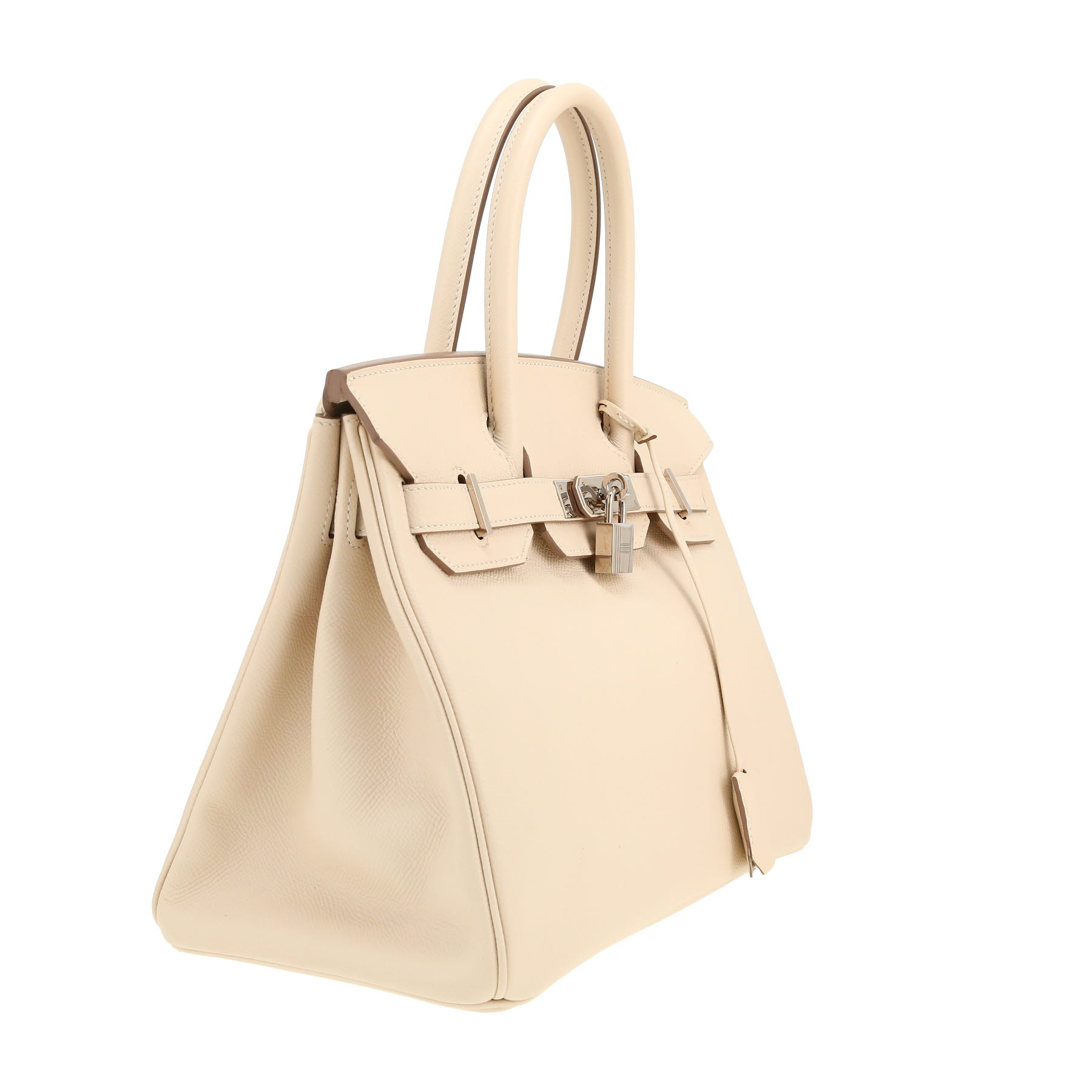 Sac à main Hermès  Birkin 30 cm en cuir epsom blanc