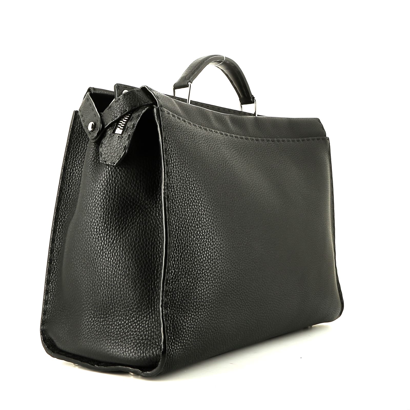 Fendi  Peekaboo large model  handbag  in black leather
