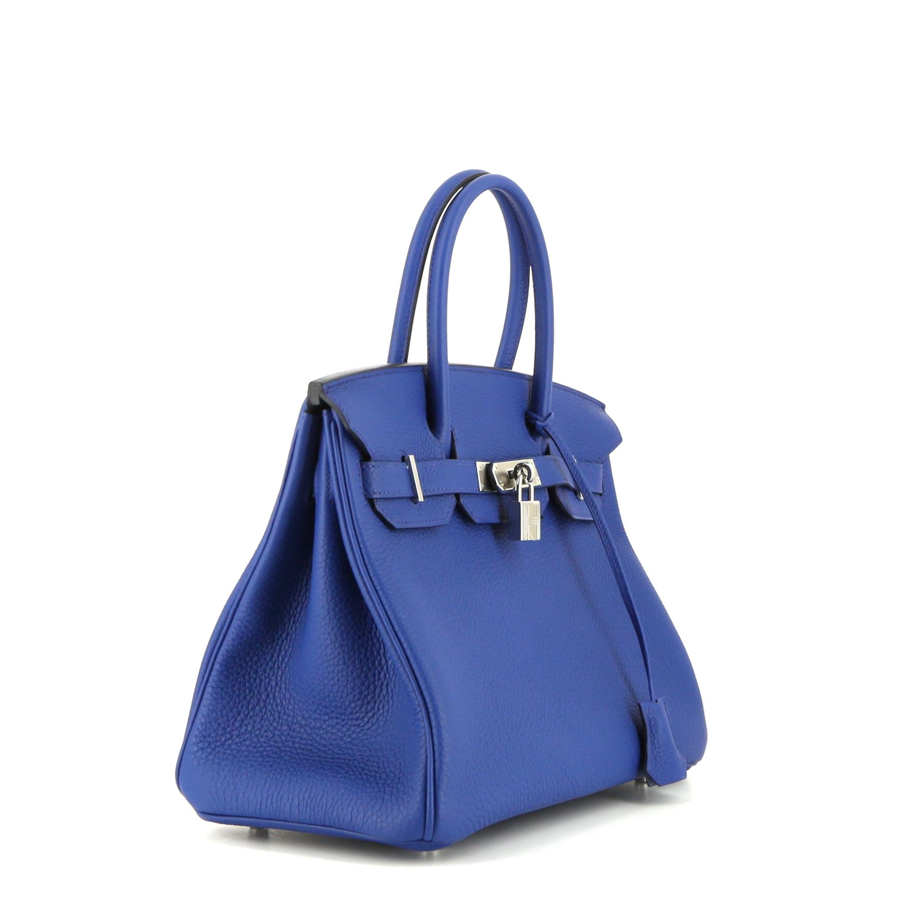 Borsa Hermes Birkin 30 cm in pelle togo Bleu France