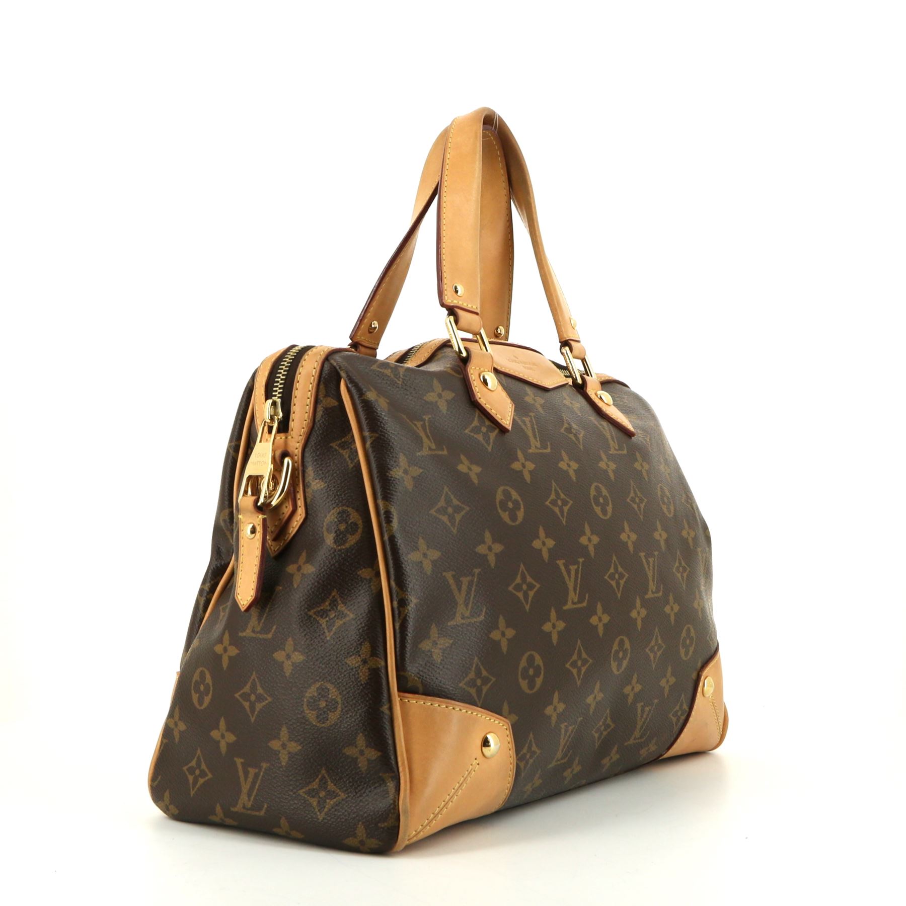 Louis Vuitton  Retiro handbag  in brown monogram canvas  and natural leather