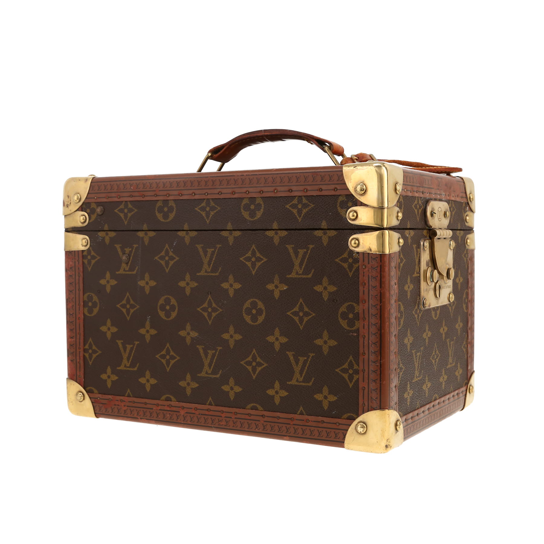 Louis Vuitton  Boîte à flacons vanity case  in brown monogram canvas  and natural leather