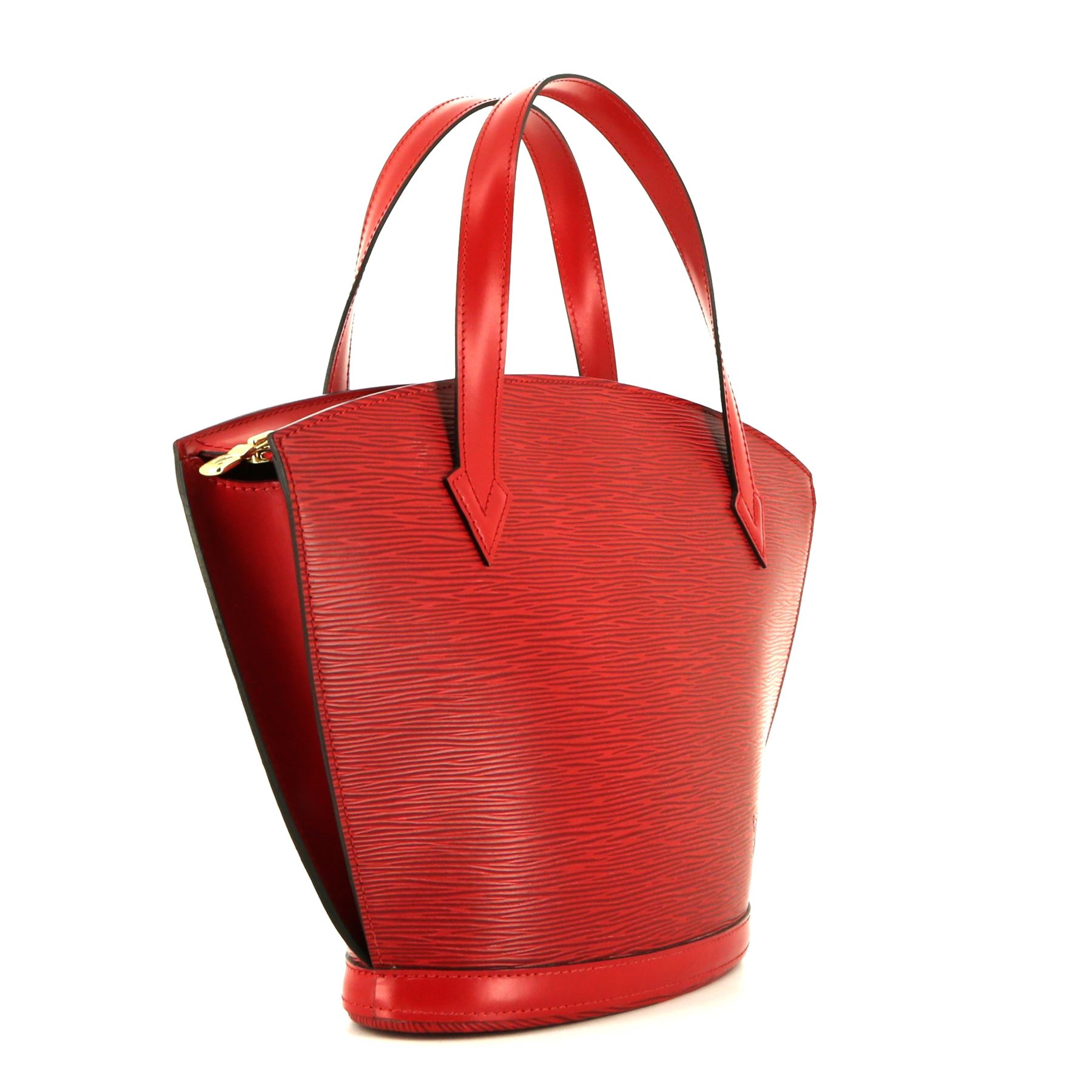 Louis Vuitton Saint Jacques small model shopping bag in red epi leather
