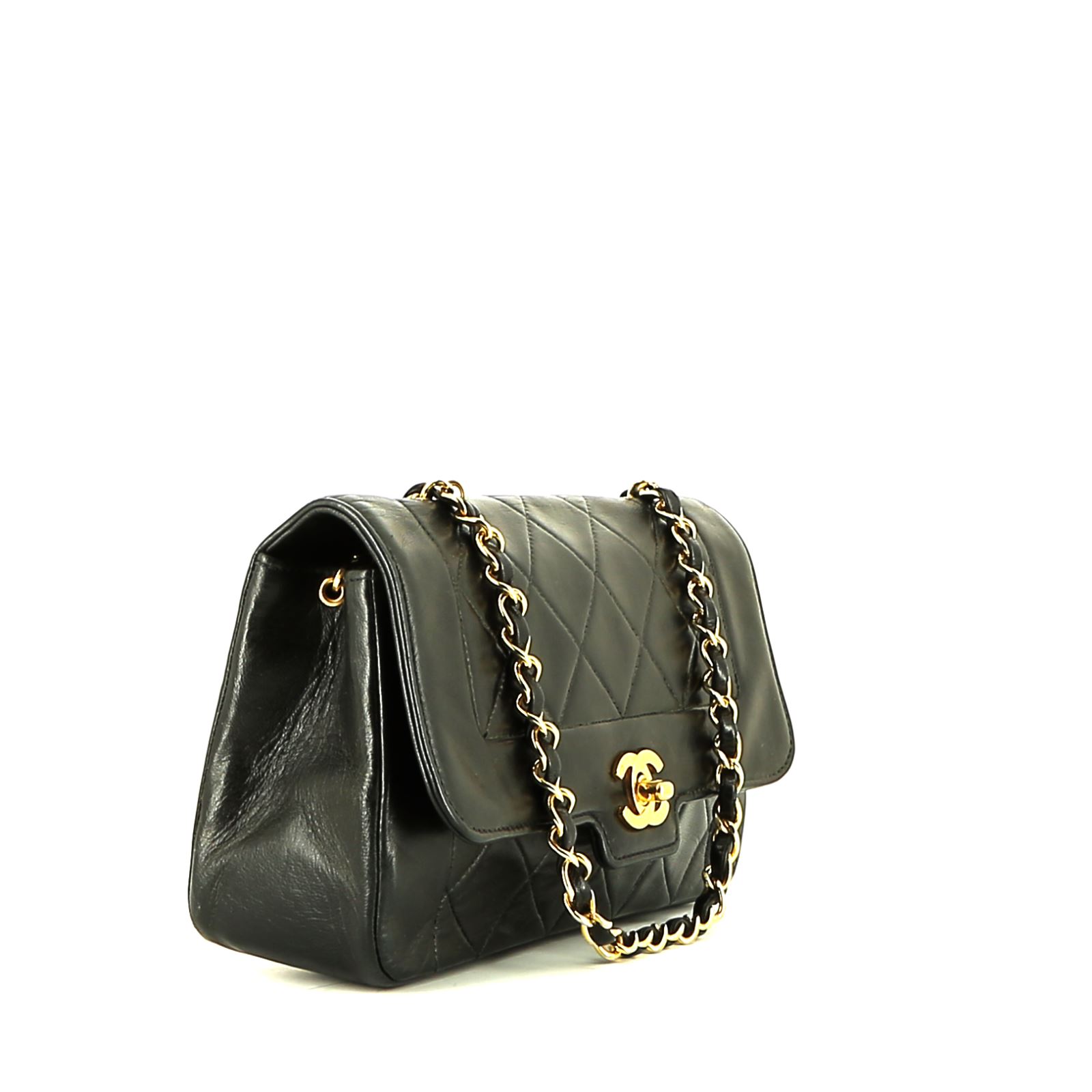 Chanel  Vintage handbag  in black quilted leather