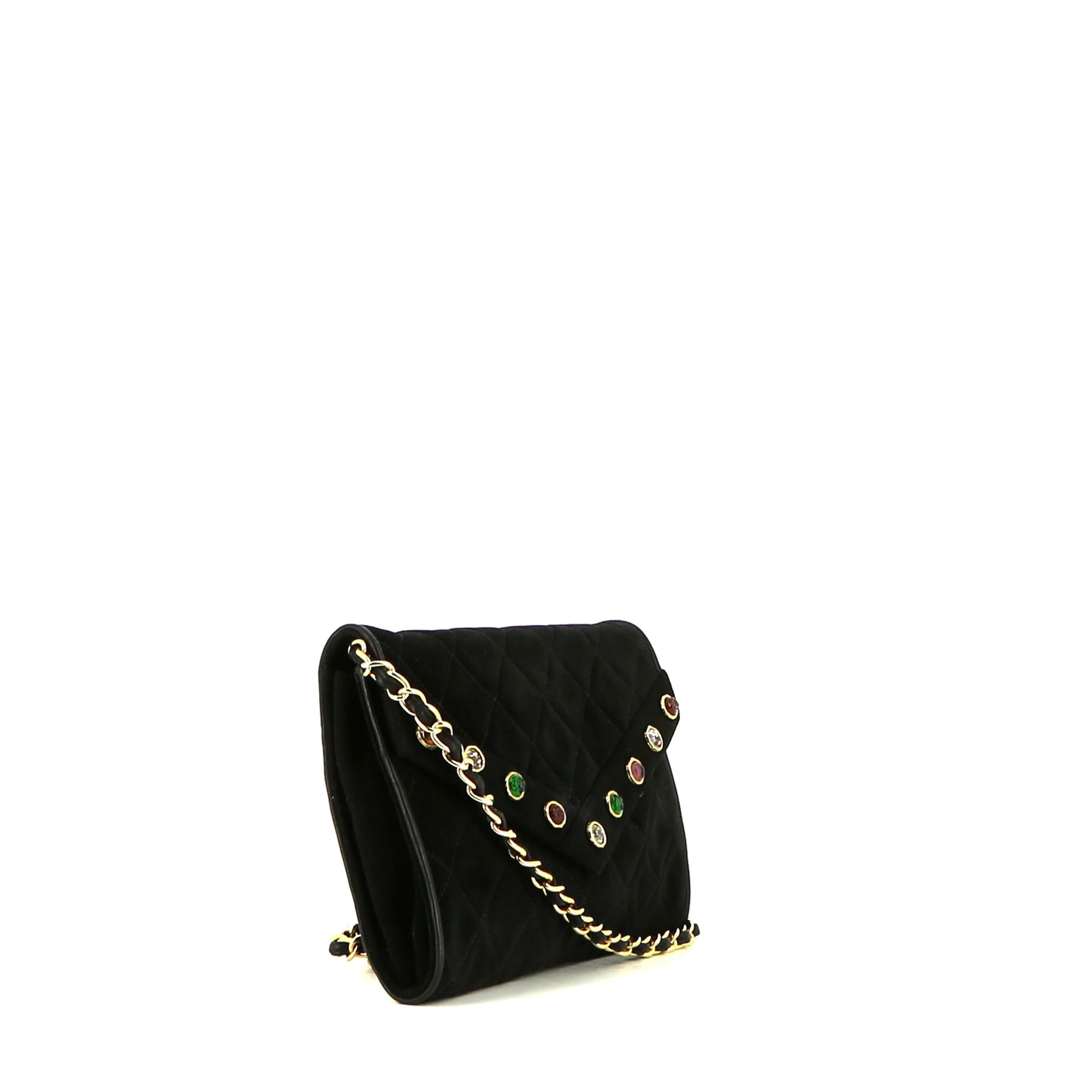 Chanel Vintage shoulder bag in black suede
