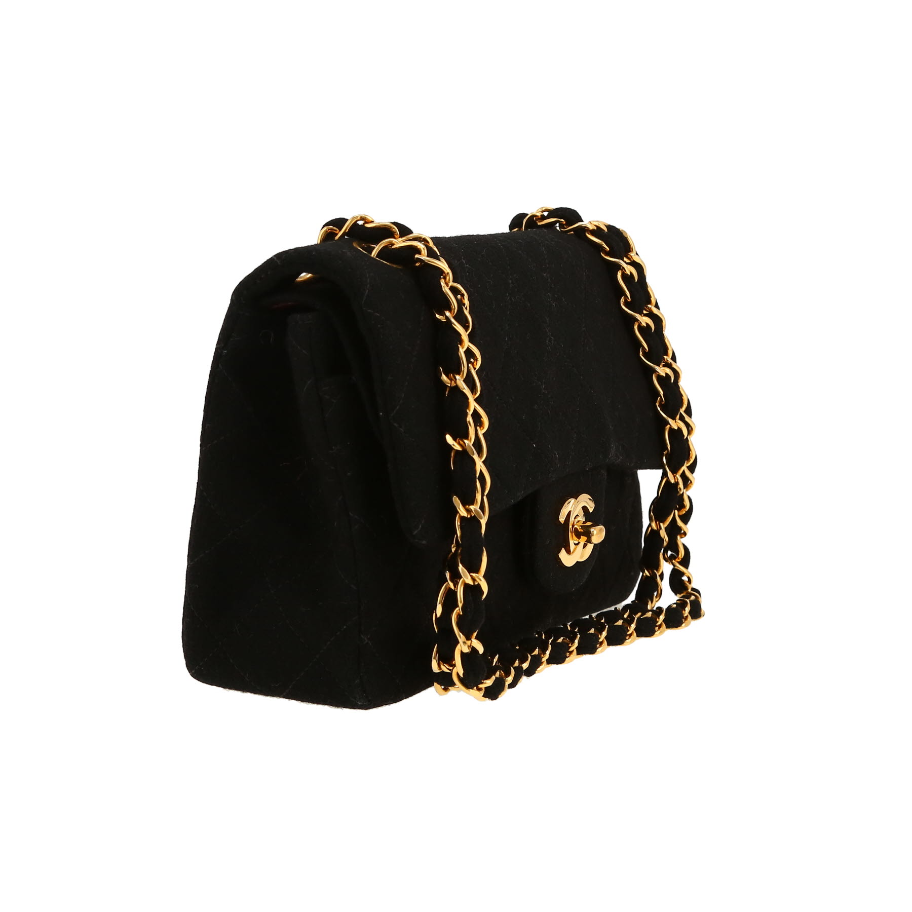 Borsa Chanel  Timeless Classic in tela trapuntata nera