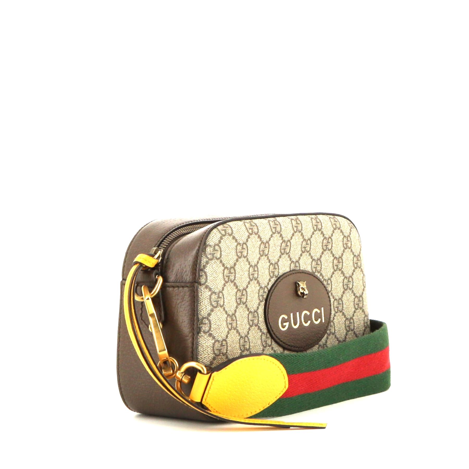 Gucci Néo Vintage shoulder bag in beige monogram canvas and brown leather