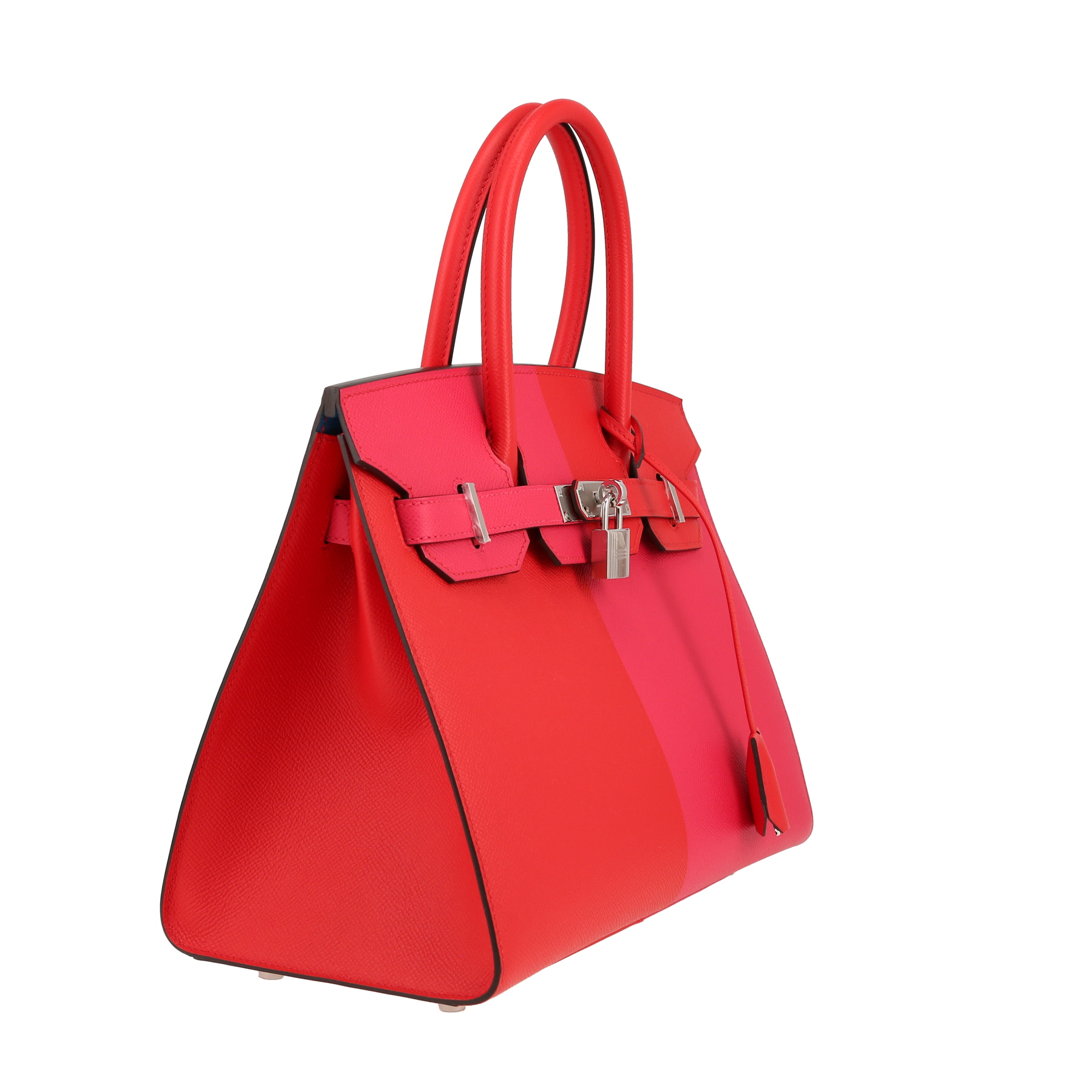 Borsa Hermès Birkin Casaque 30 cm in pelle Epsom rouge de Coeur e rose Extreme