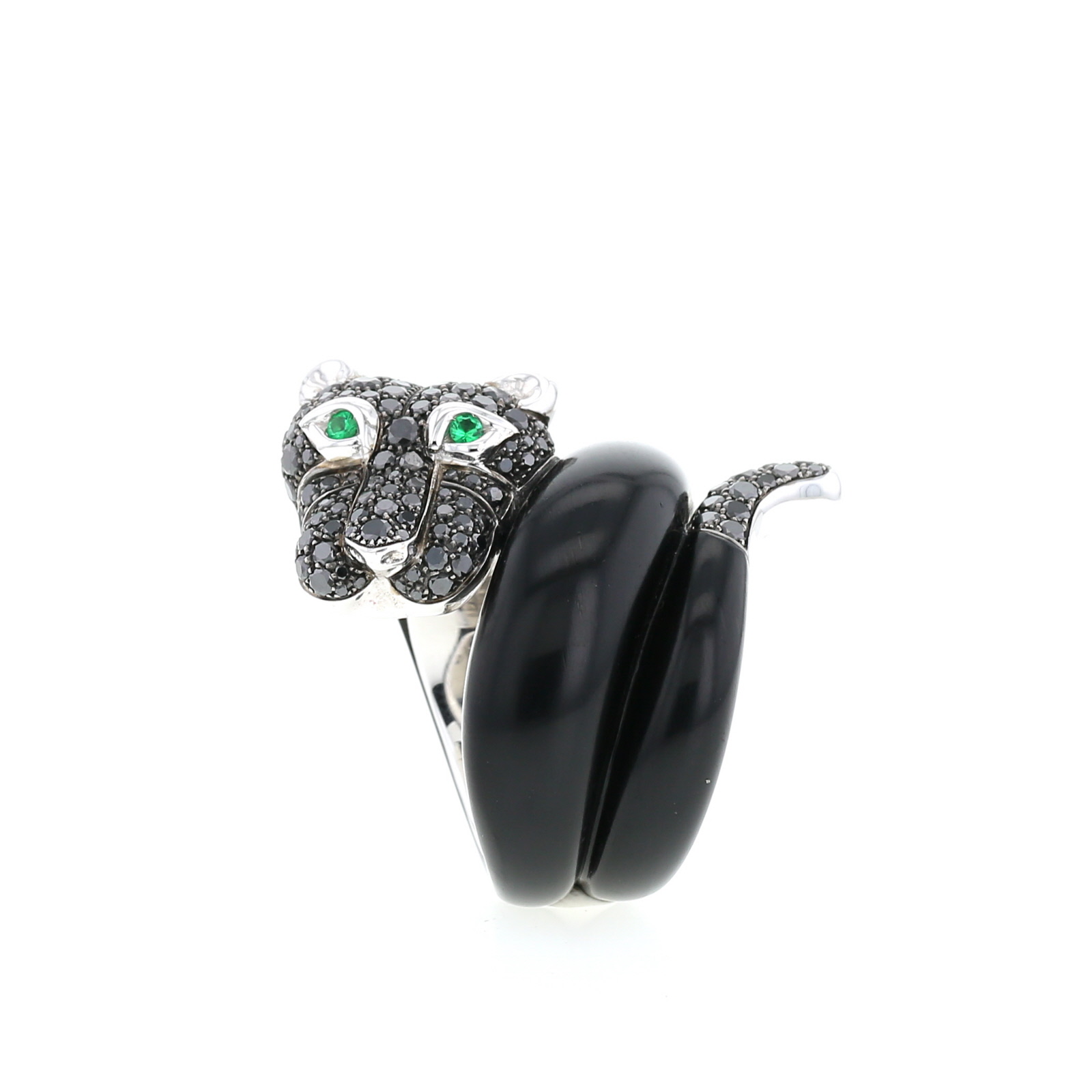 Anello De Grisogono in oro bianco,  jais e diamanti neri - 360