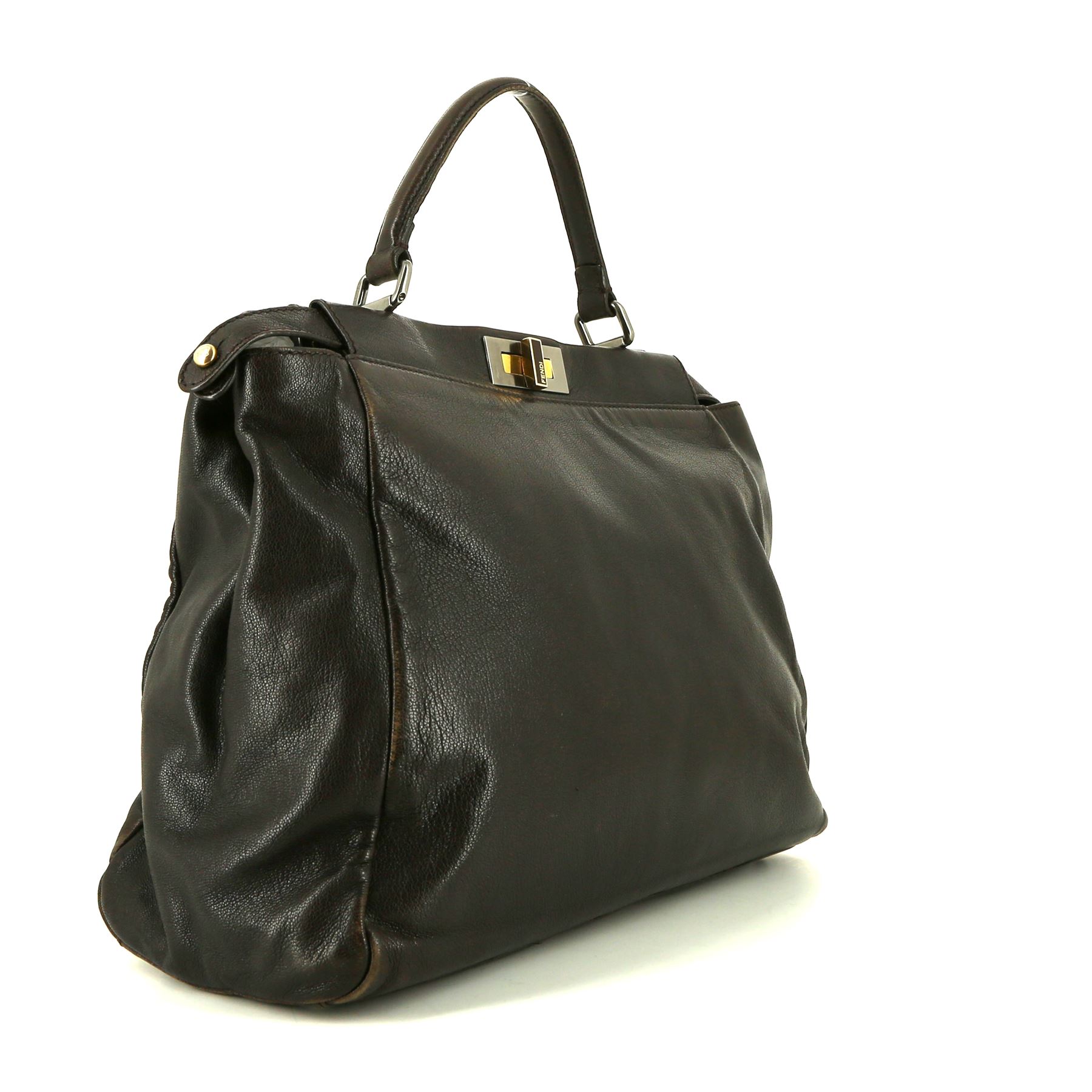 Borsa Fendi  Peekaboo modello grande  in pelle marrone