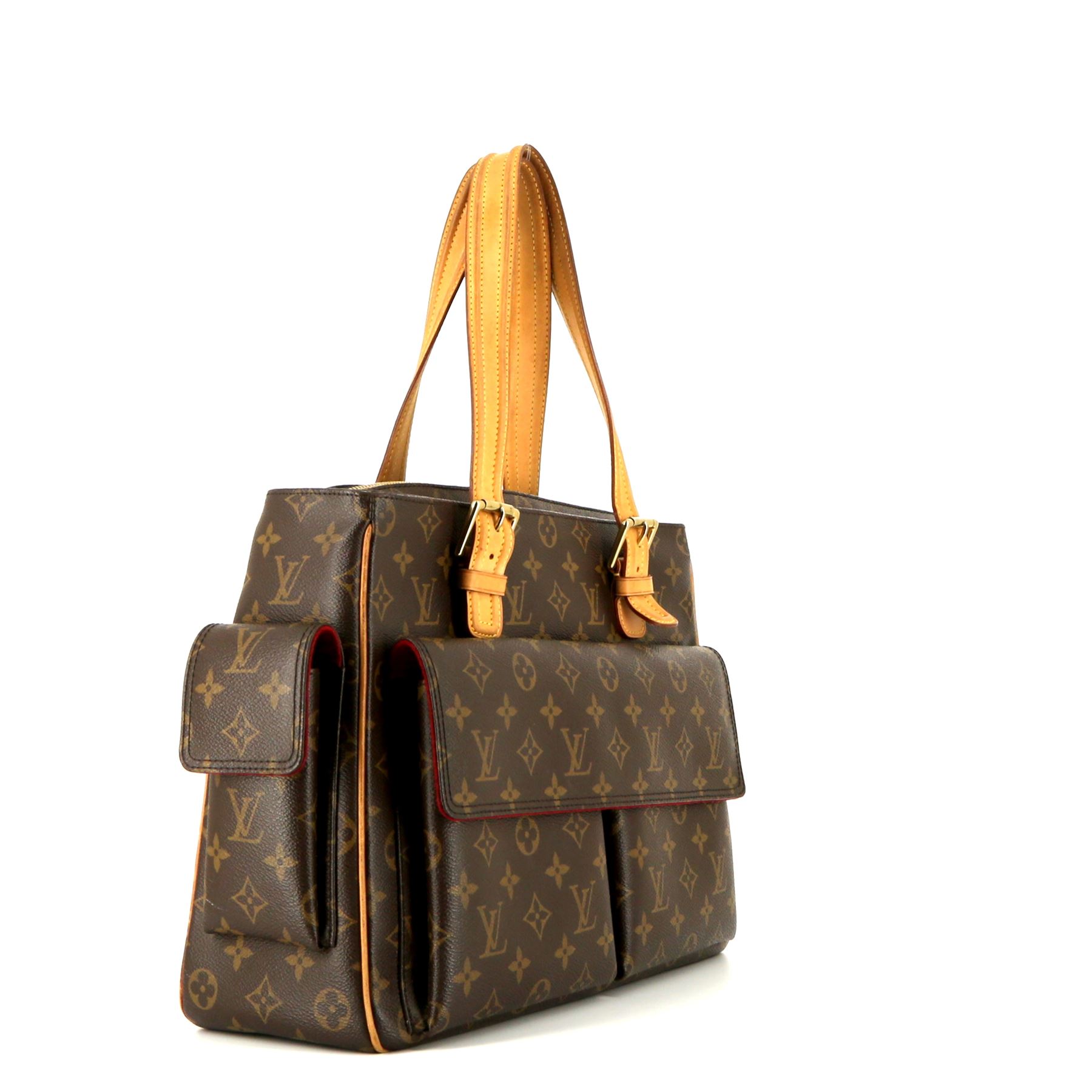 Louis Vuitton  Multipli Cité shopping bag  in brown monogram canvas  and natural leather