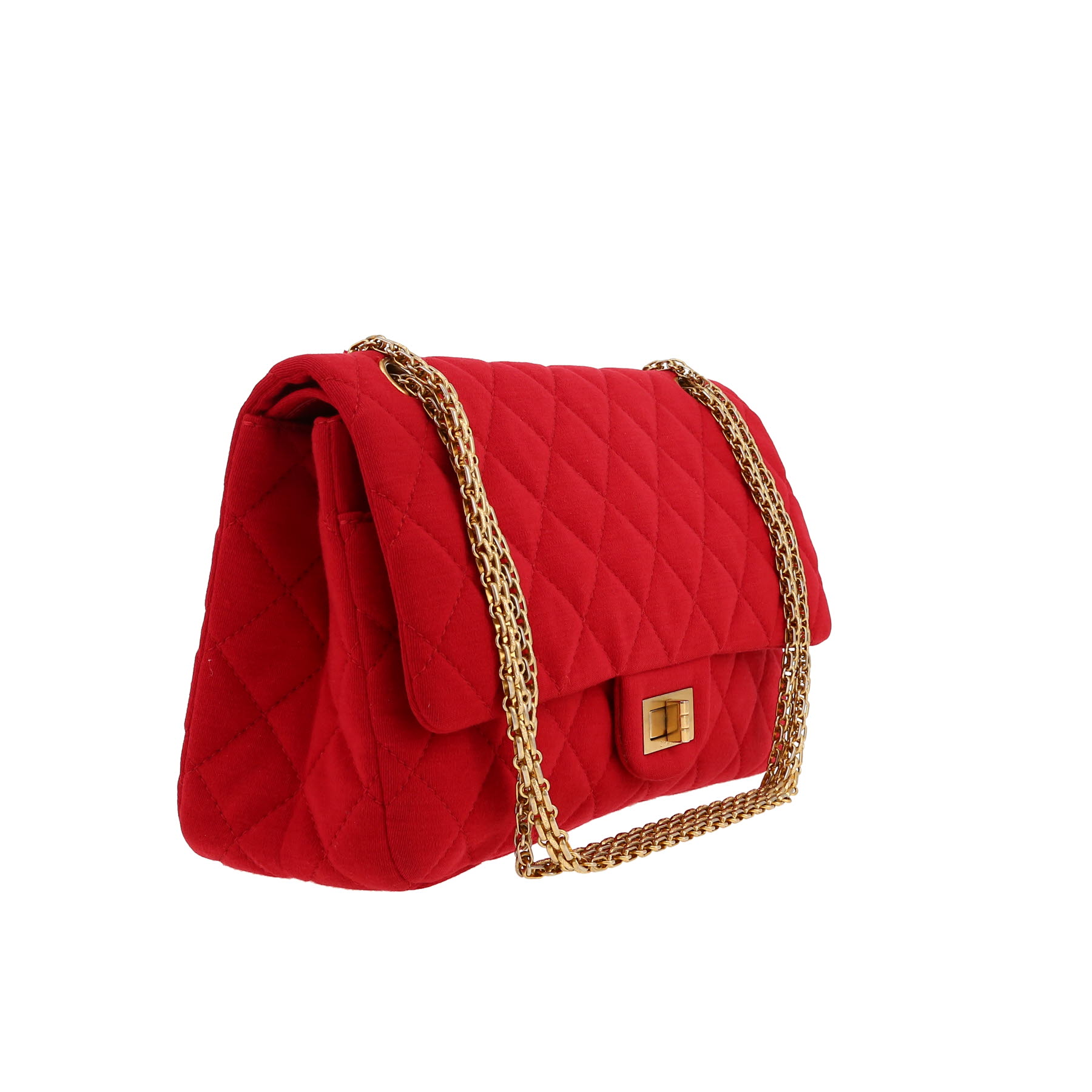 Sac à main Chanel  Chanel 2.55 en toile jersey rouge