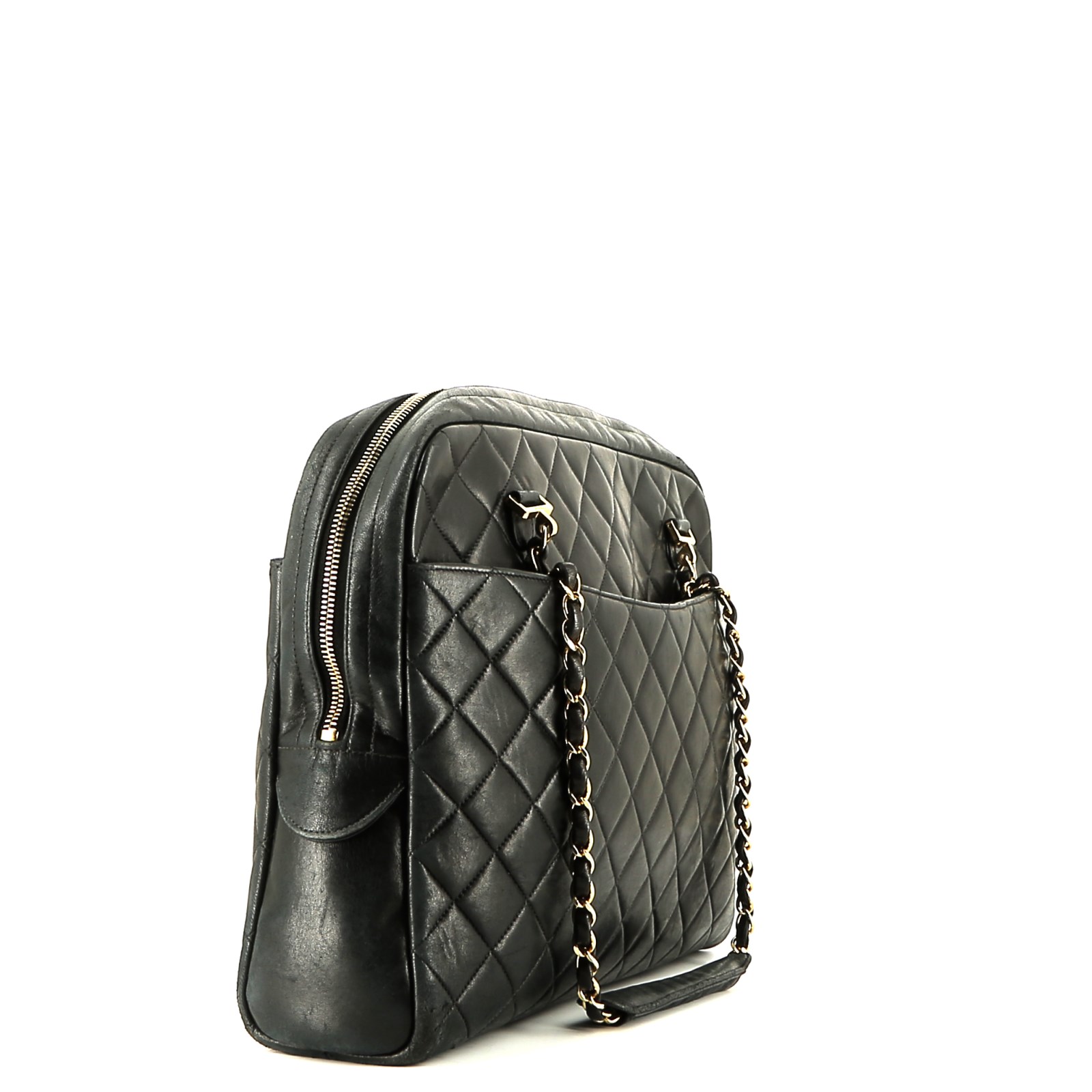Chanel  Vintage handbag  in black quilted leather