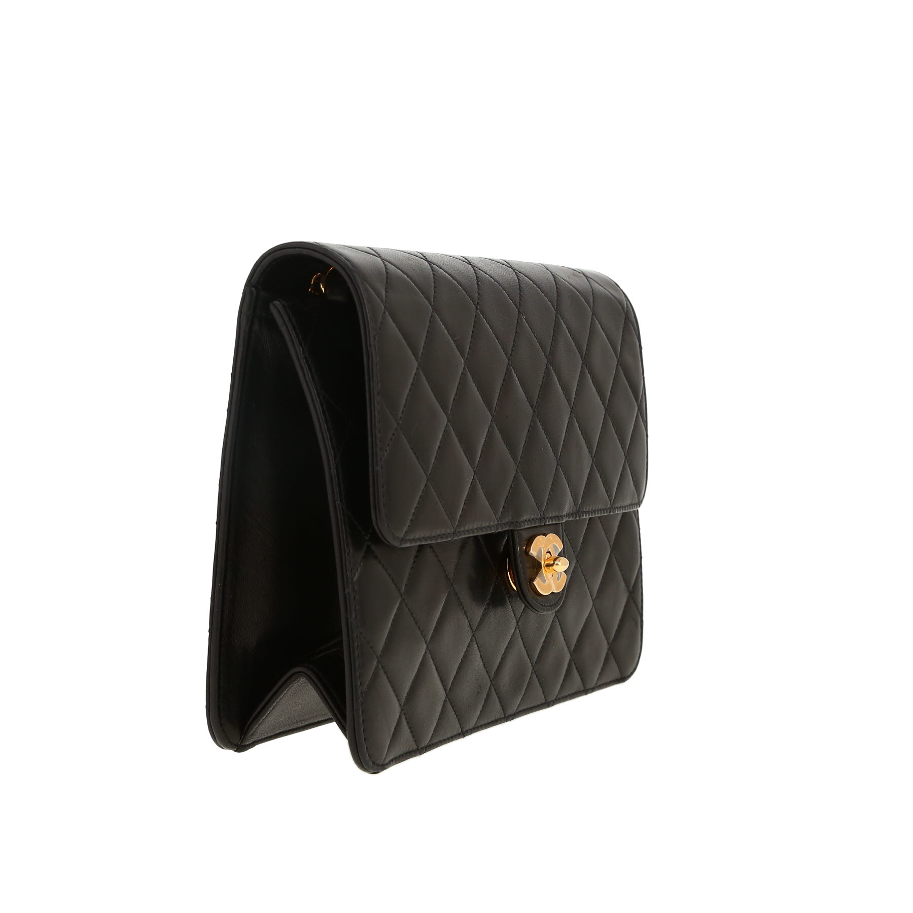 Chanel bag in black quilted leather