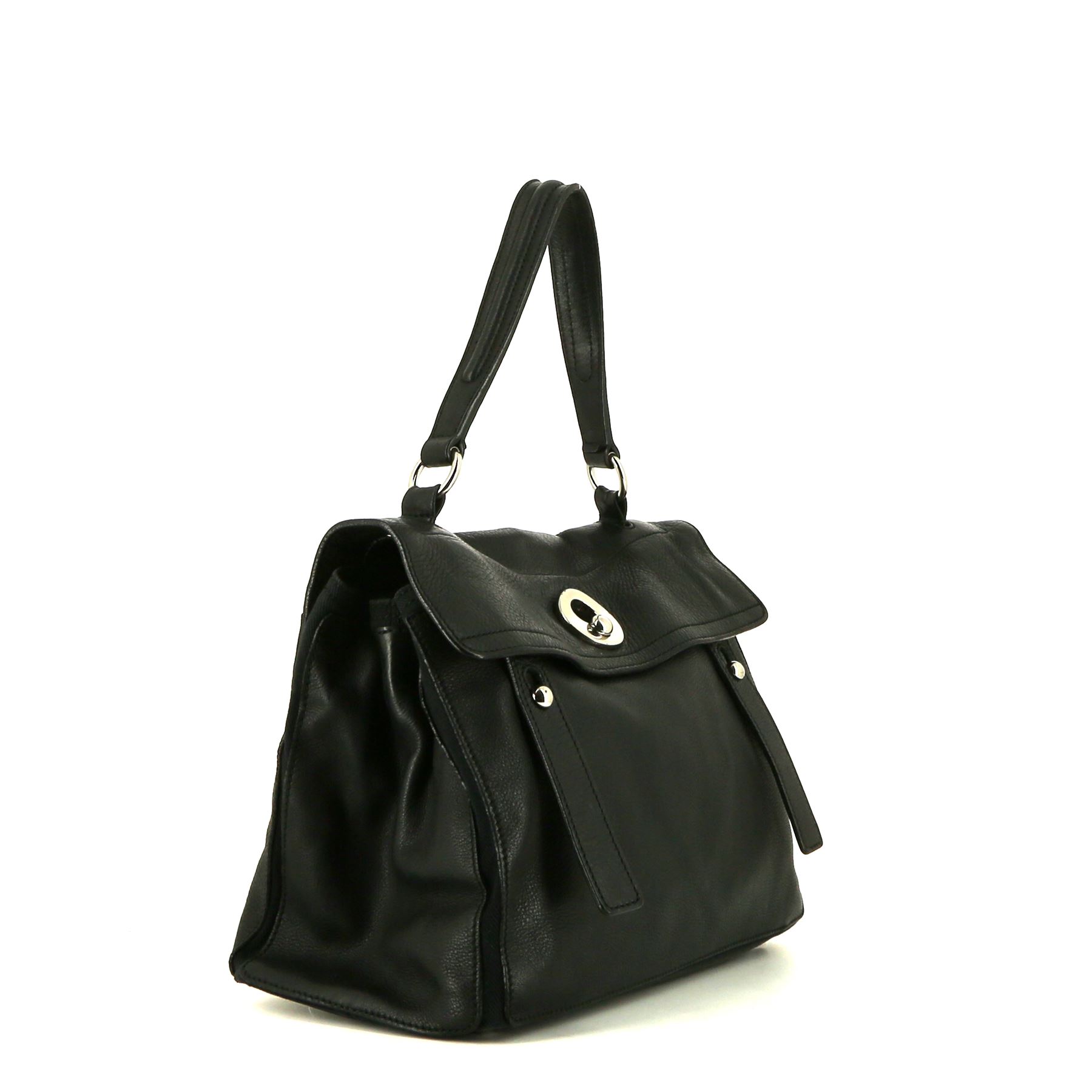 Sac à main Yves Saint Laurent Muse Two en cuir noir et toile noire