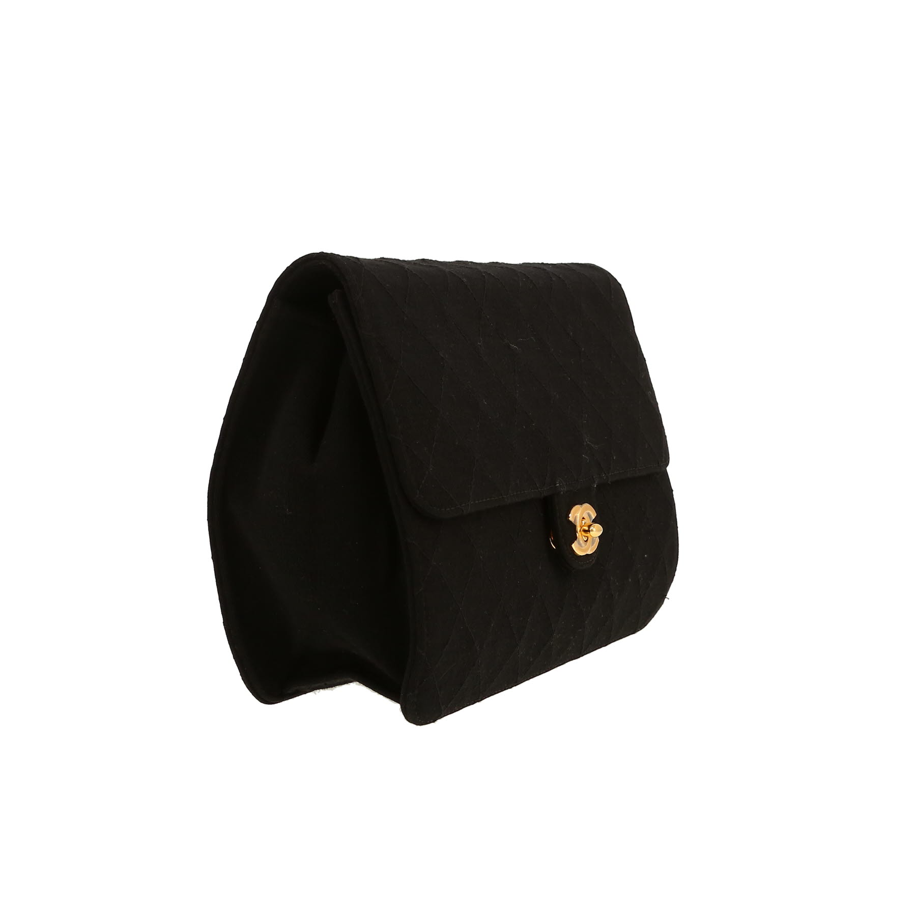Sac à main Chanel  Mademoiselle en toile jersey noire