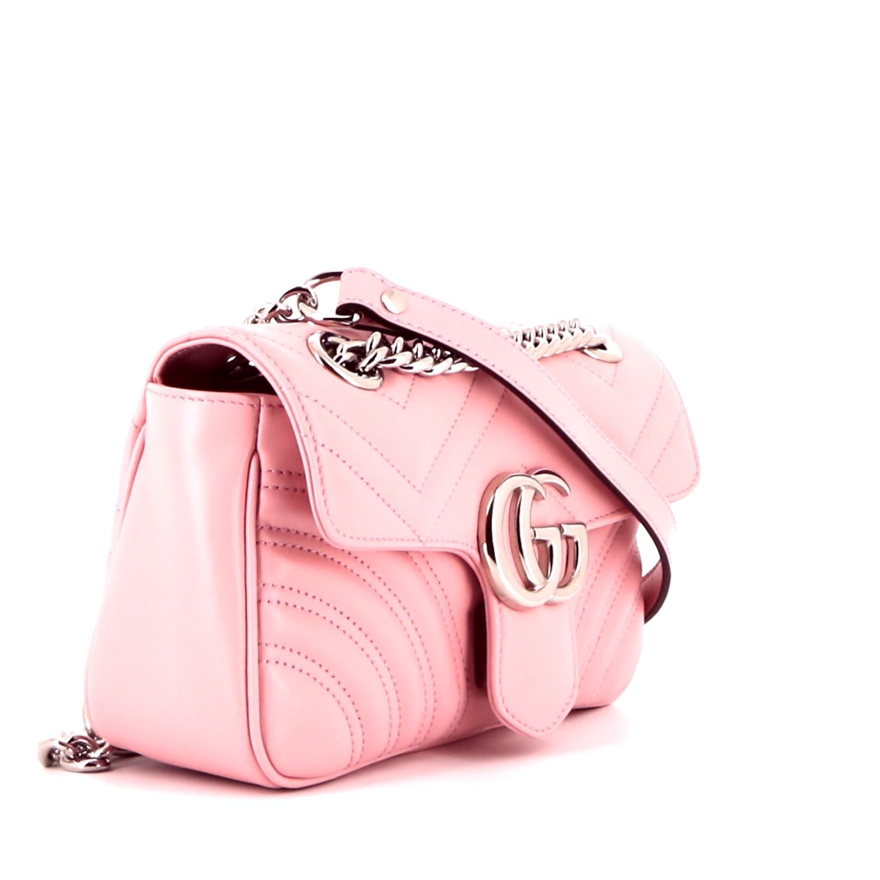 Gucci  GG Marmont shoulder bag  in pink quilted leather