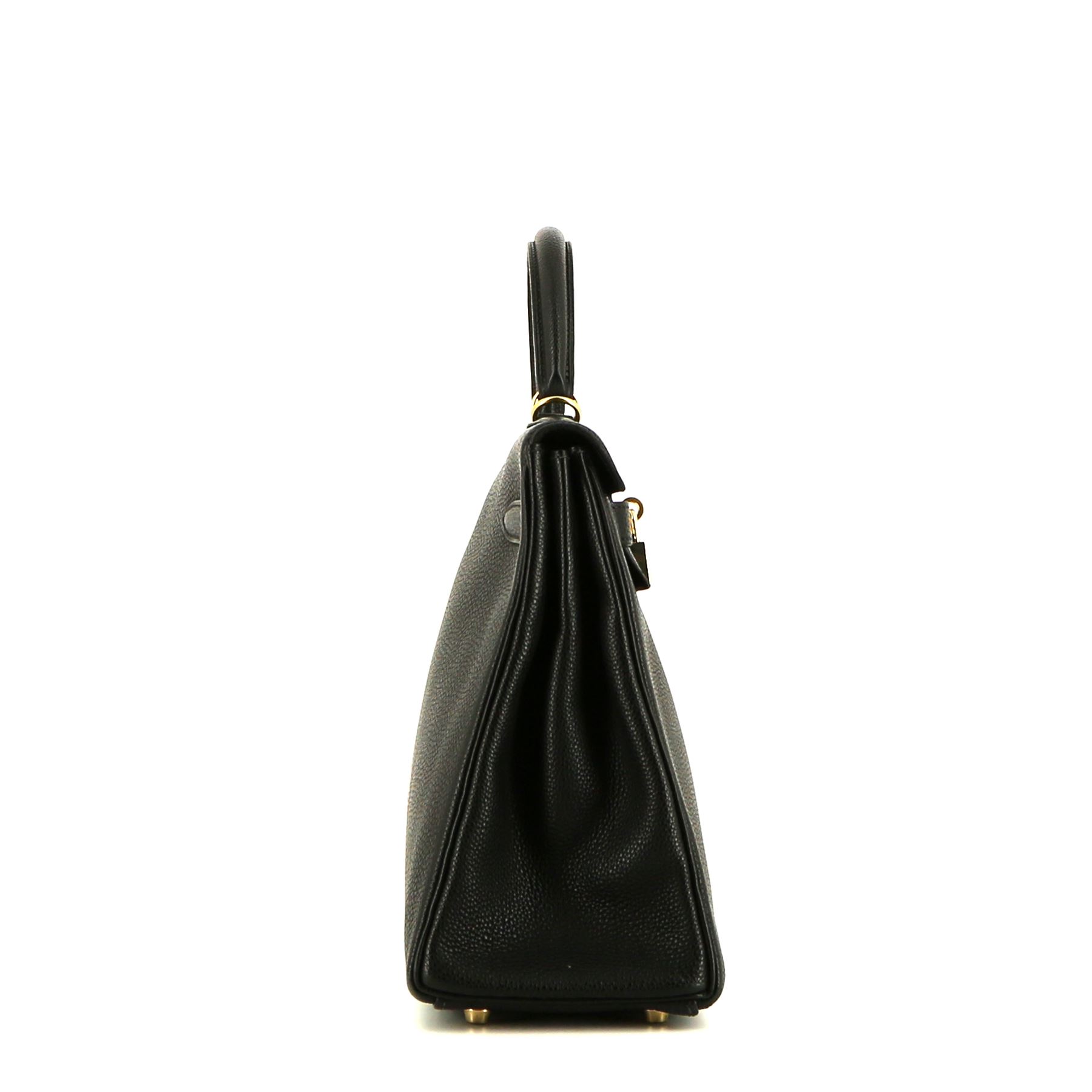 Kelly 32 cm Handbag In Black Togo Leather