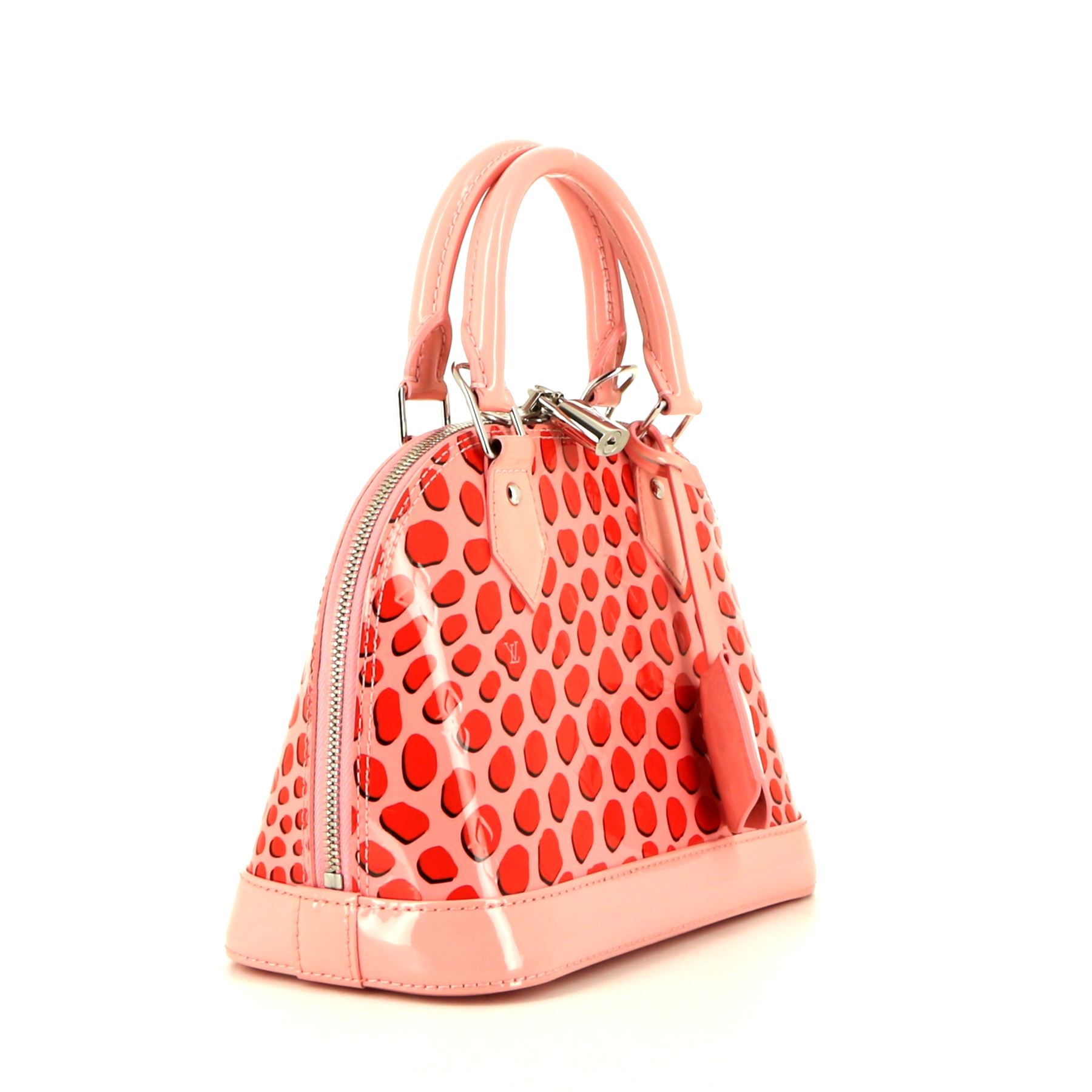 Louis Vuitton  Alma Editions Limitées mini  shoulder bag  in pink and red bicolor  patent leather