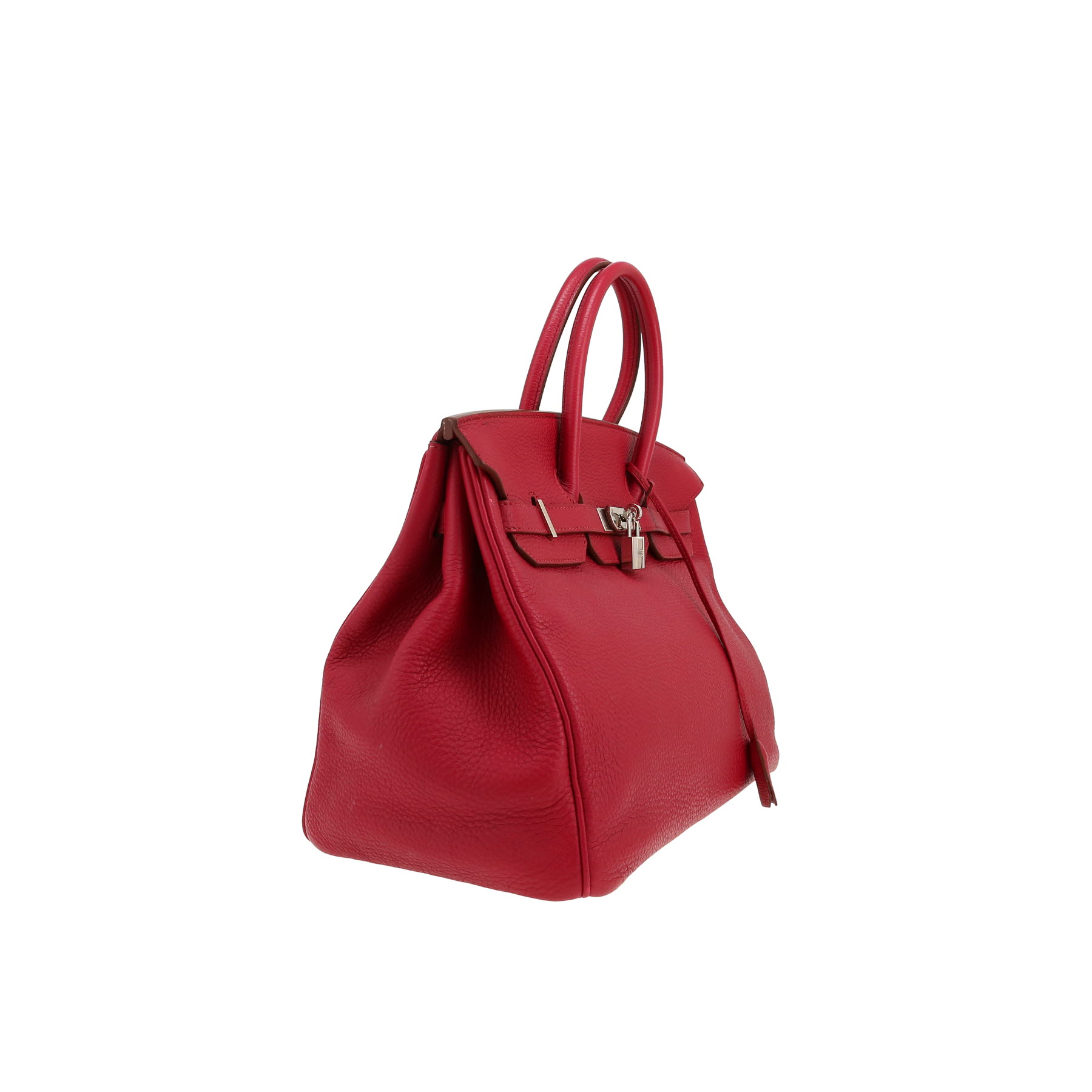 Borsa Hermes Birkin 35 cm in pelle togo rosa Tosca