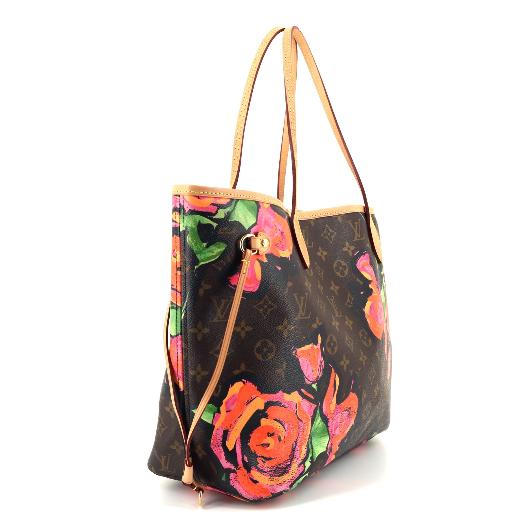 Sac cabas Louis Vuitton Neverfull en toile monogram et cuir naturel