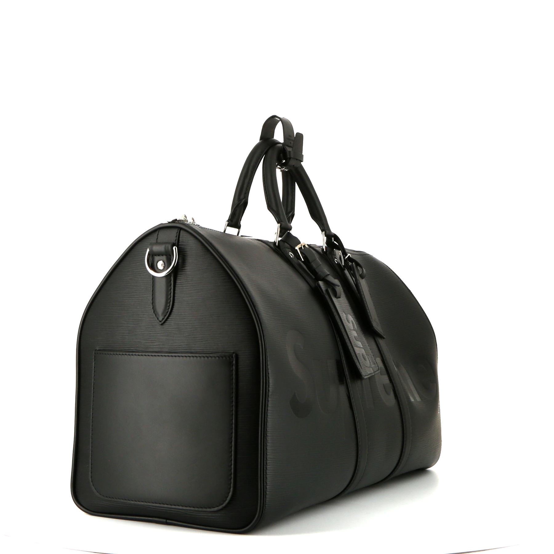 Louis Vuitton Keepall Editions Limitées weekend bag in black epi leather
