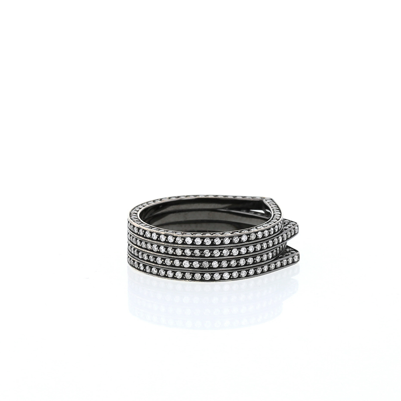 Repossi Antifer ring in blackened gold and diamonds Repossi Antifer ring in blackened gold and diamonds