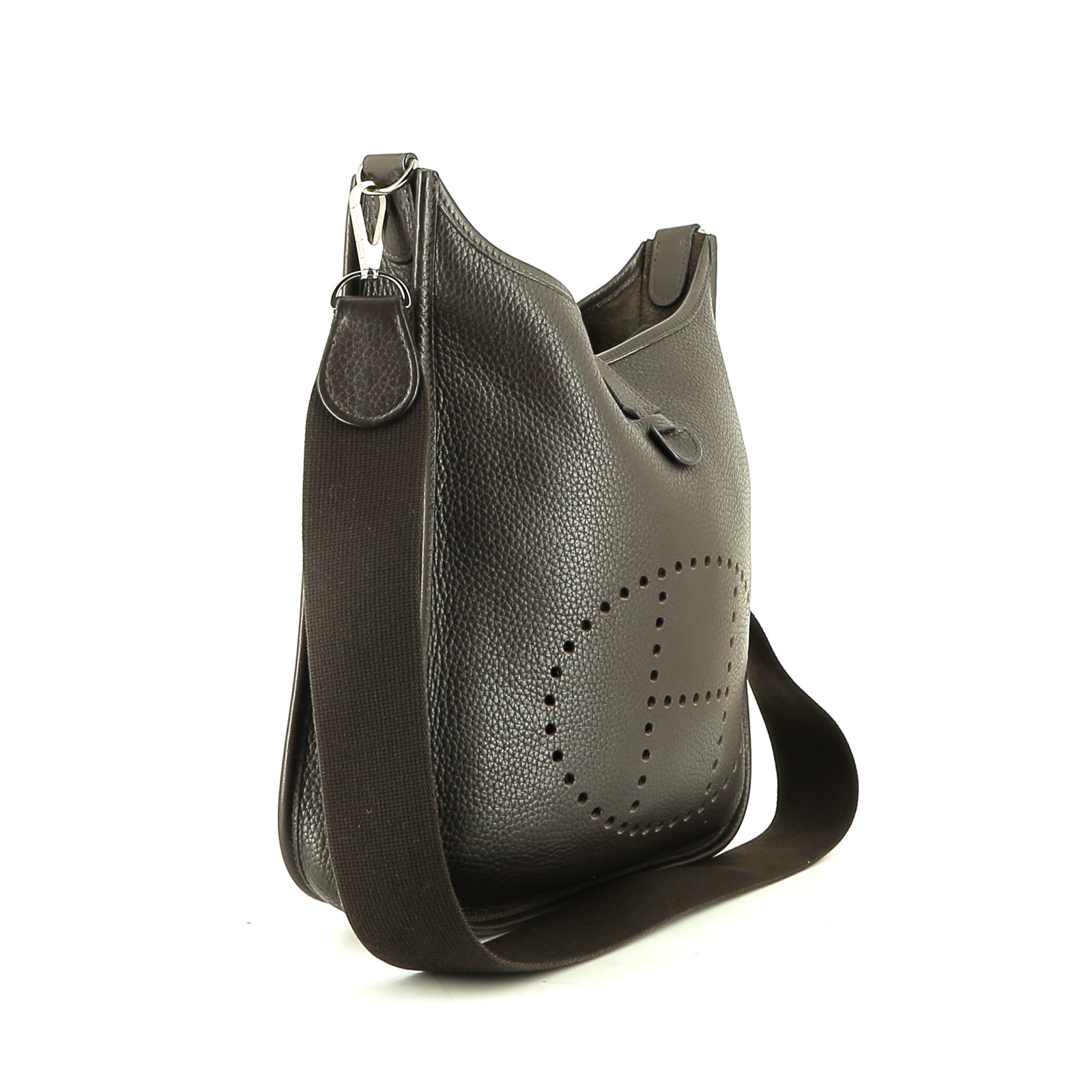Hermès Evelyne shoulder bag  in chocolate brown leather taurillon clémence
