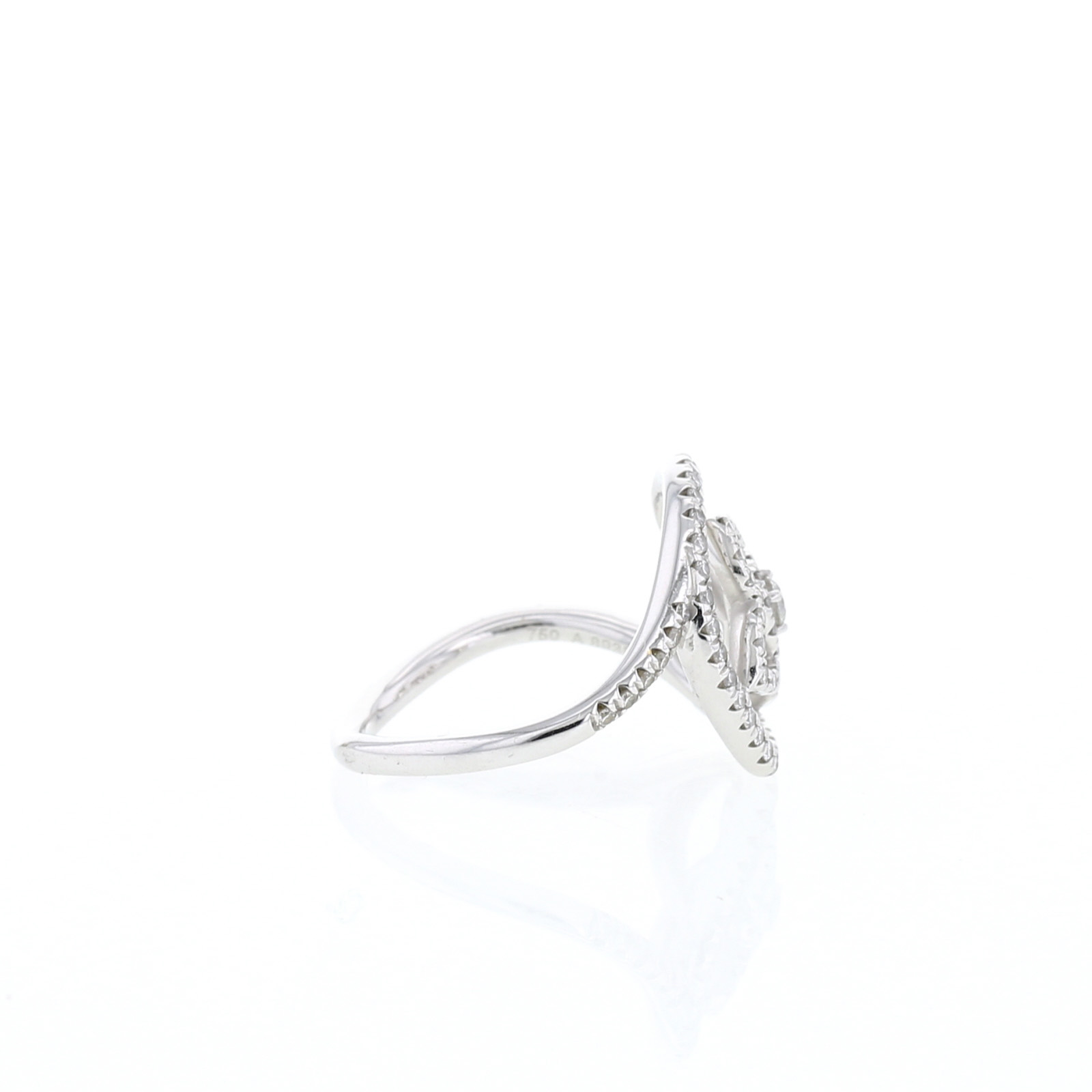 Bague De Beers Enchanted Lotus en or blanc et diamants