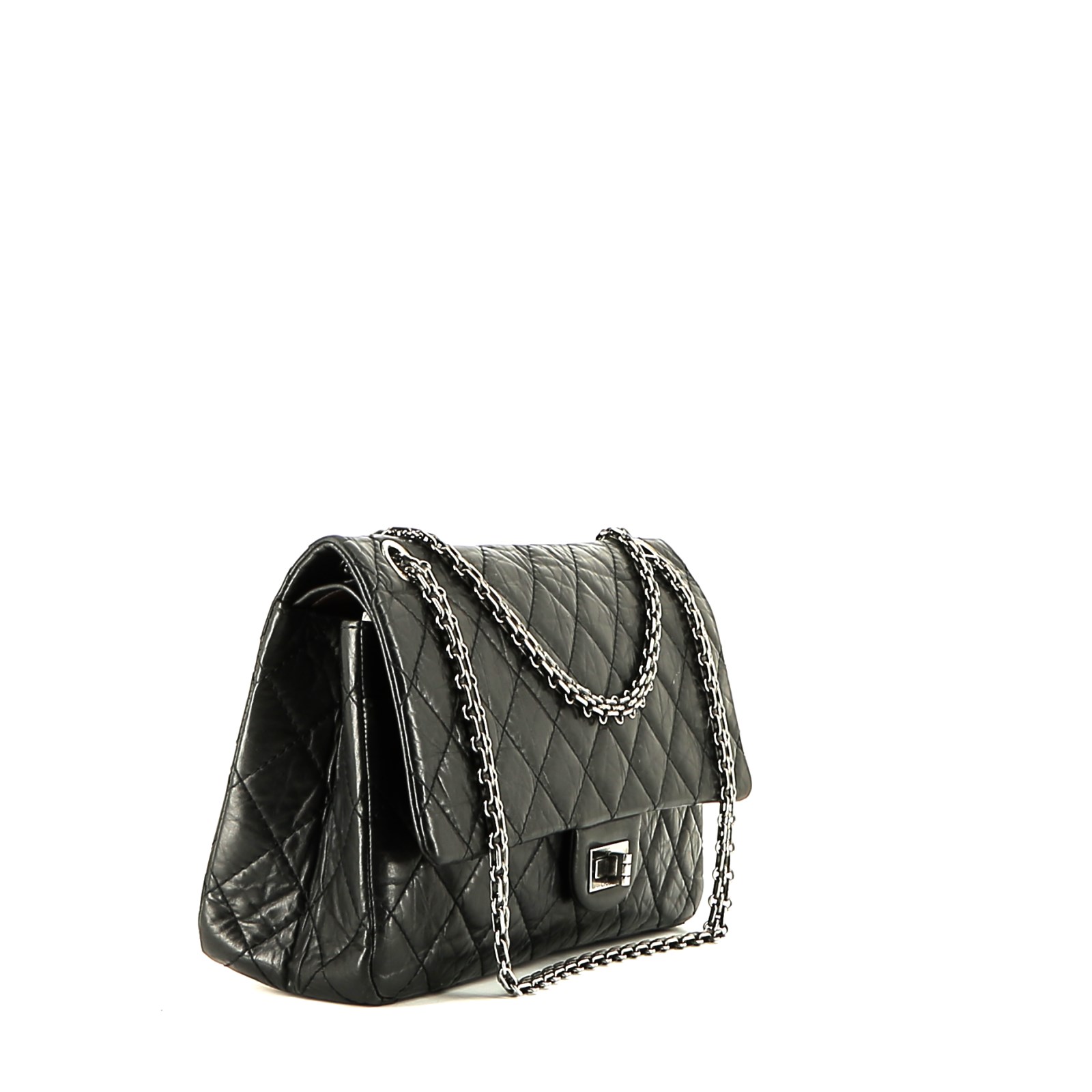 Chanel  Chanel 2.55 handbag  in black quilted leather