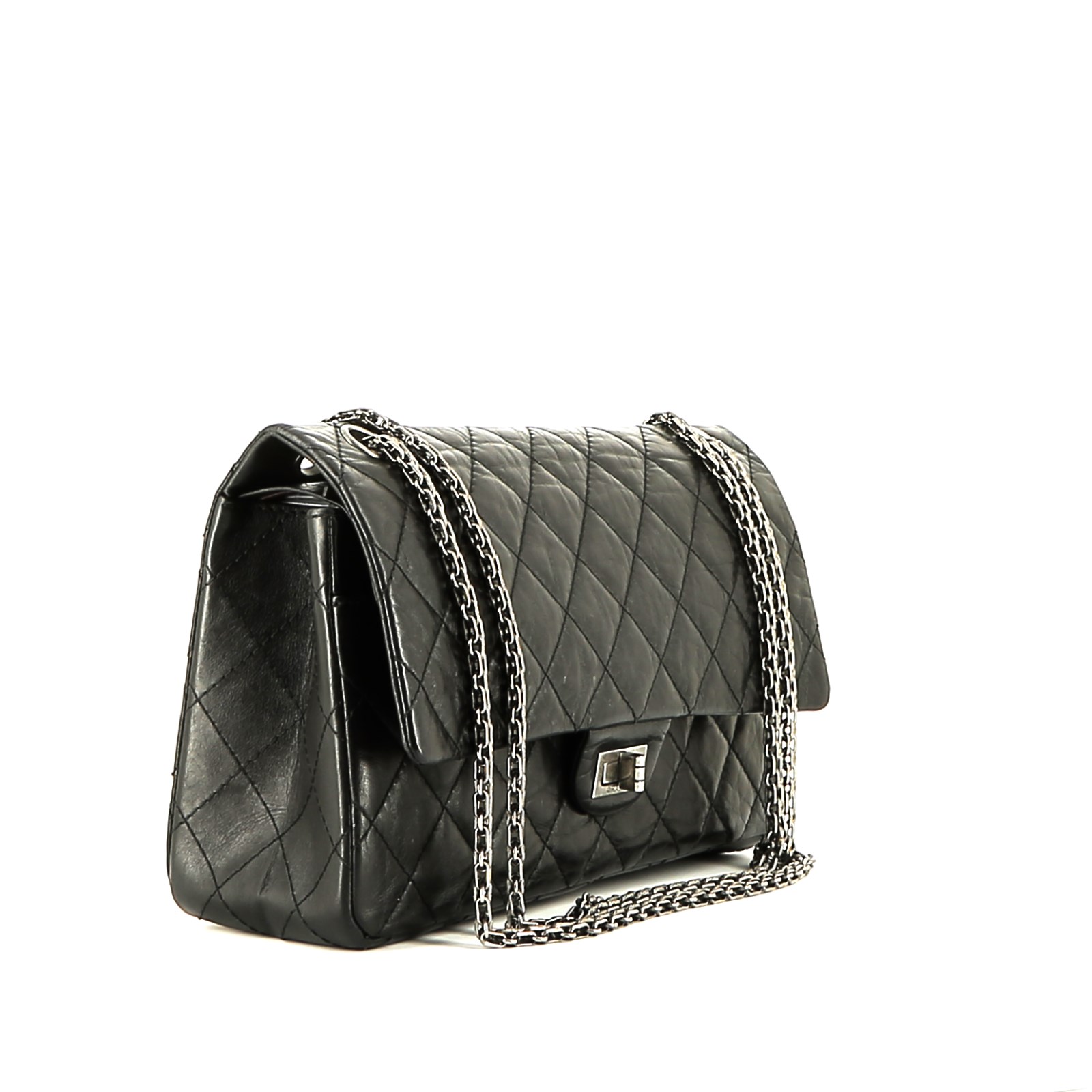 Chanel  Chanel 2.55 handbag  in black quilted leather