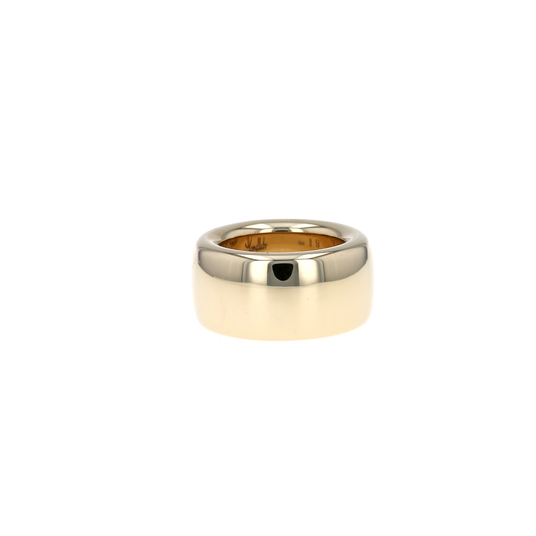 Pomellato Iconica large model ring in not rhodium-plated white gold