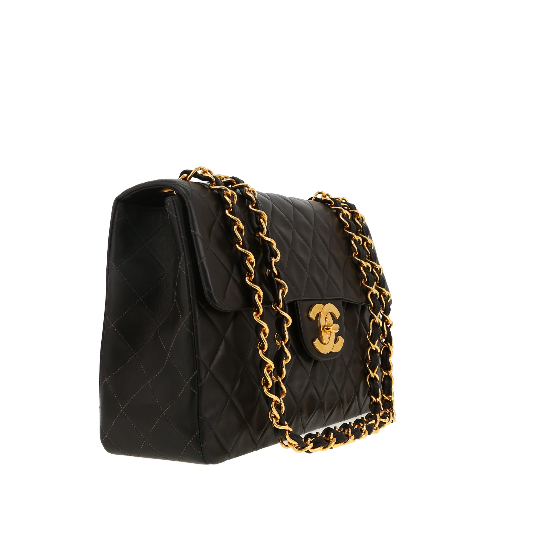 Sac bandoulière Chanel  Timeless Maxi Jumbo en cuir matelassé noir