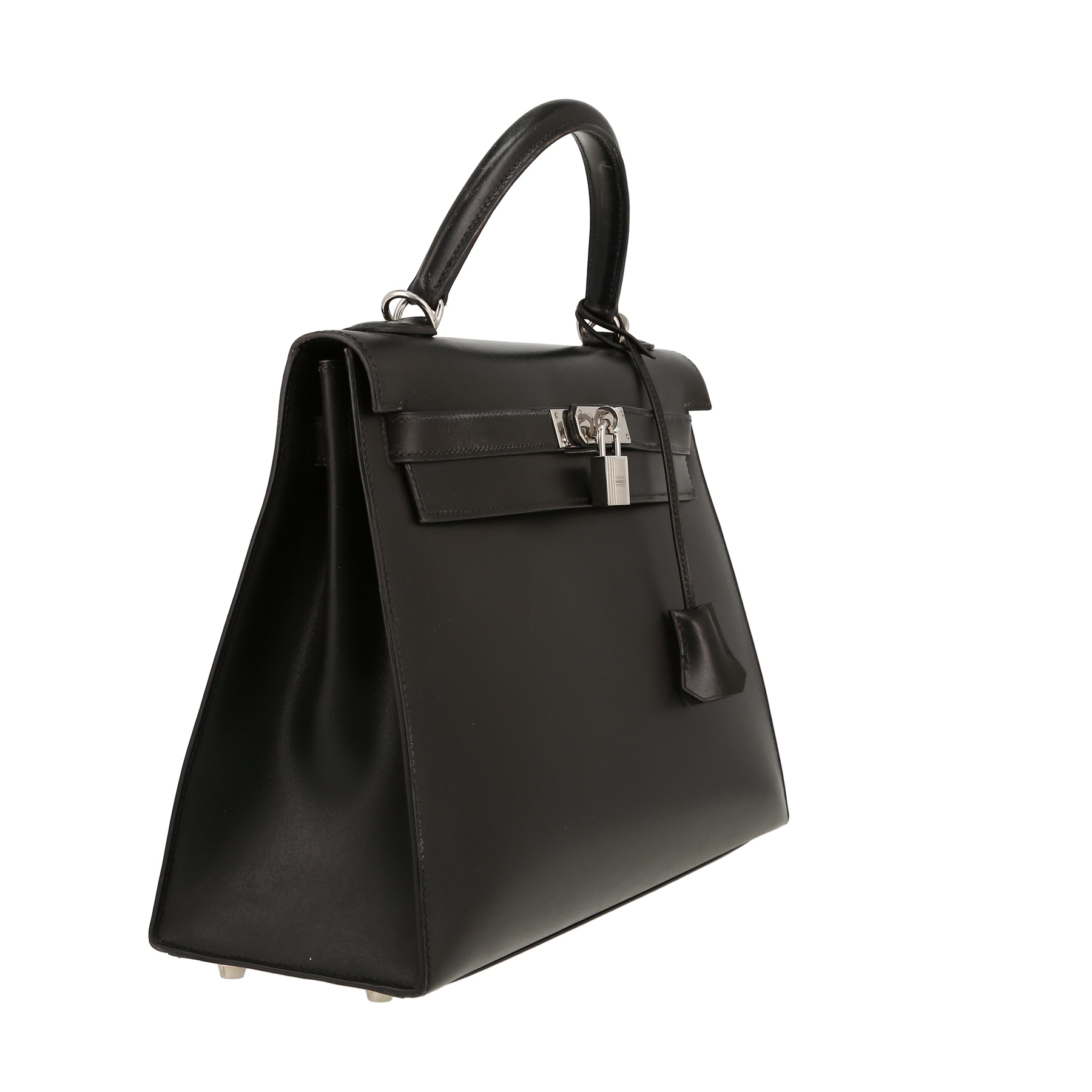 Hermès  Kelly 32 cm handbag  in black box leather